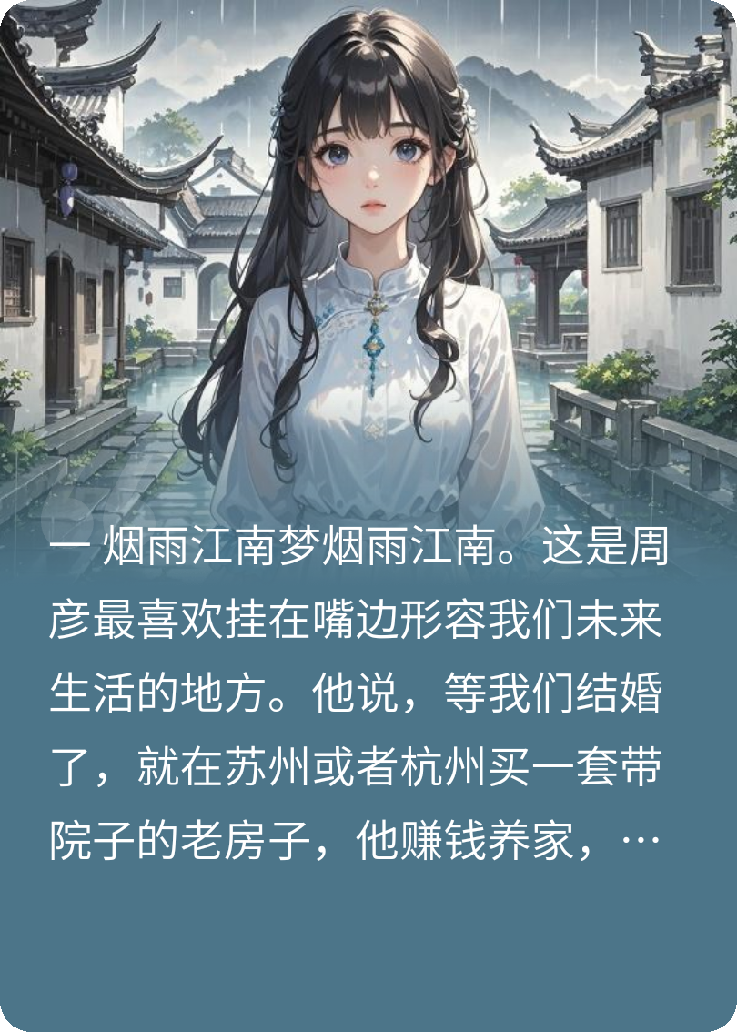 我在江南的雨里，再也没等到他的伞