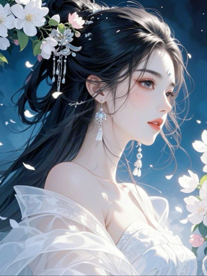 月下清棠落无声