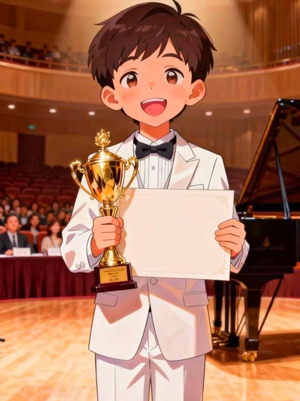 儿子弹钢琴获奖后，我让他喊老师妈