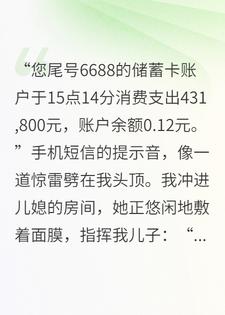 儿媳偷走43万养老钱，我假意原谅，送她牢底坐穿