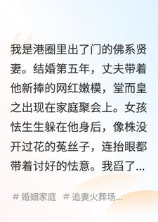 我是港圈里出了名的佛系贤妻，从不管丈夫外面的家