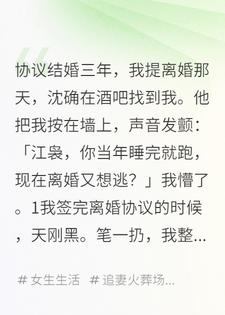 签完离婚协议，高冷总裁红了眼睛