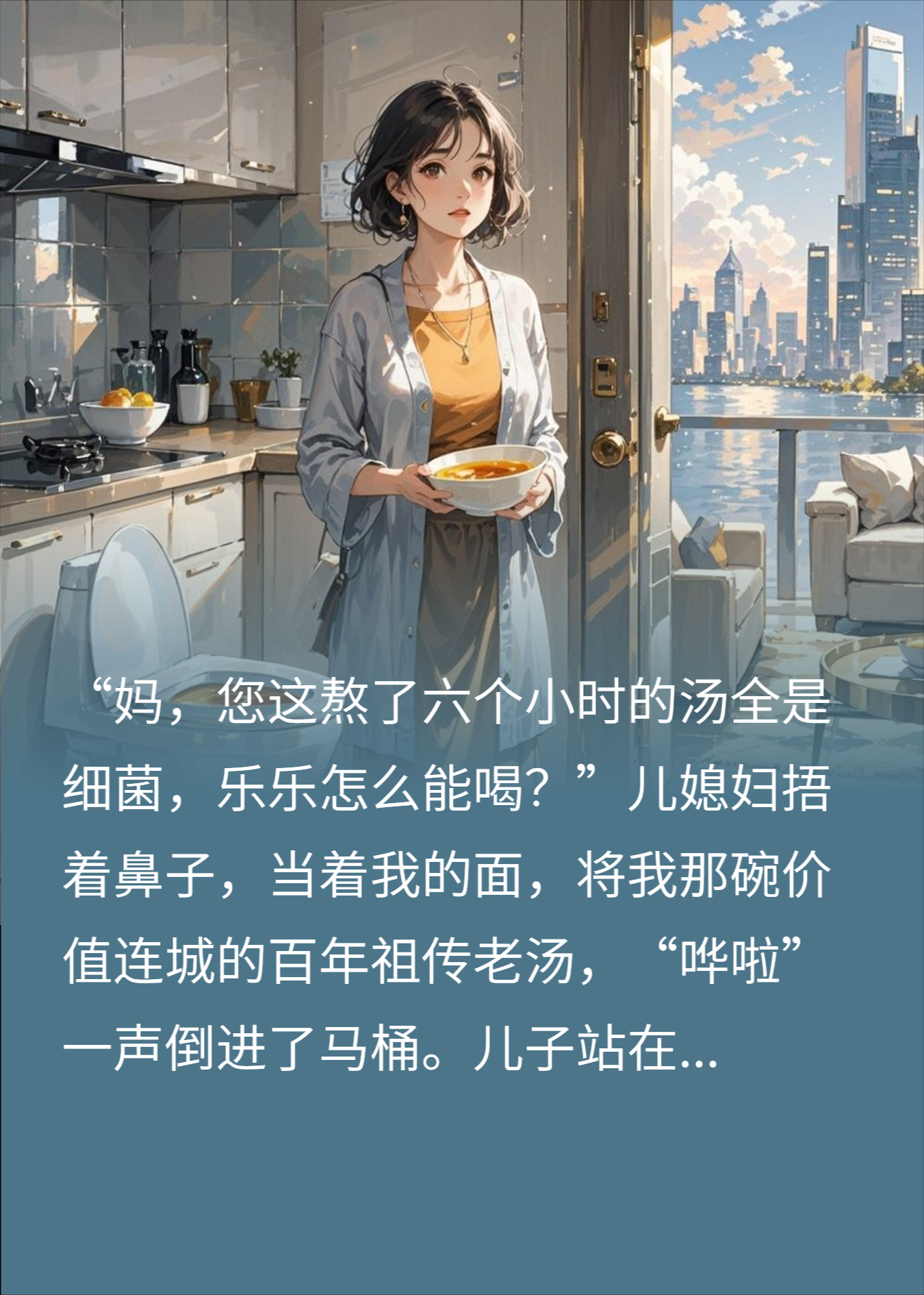 儿媳嫌我脏，把百年老汤倒进马桶，全家哭疯了