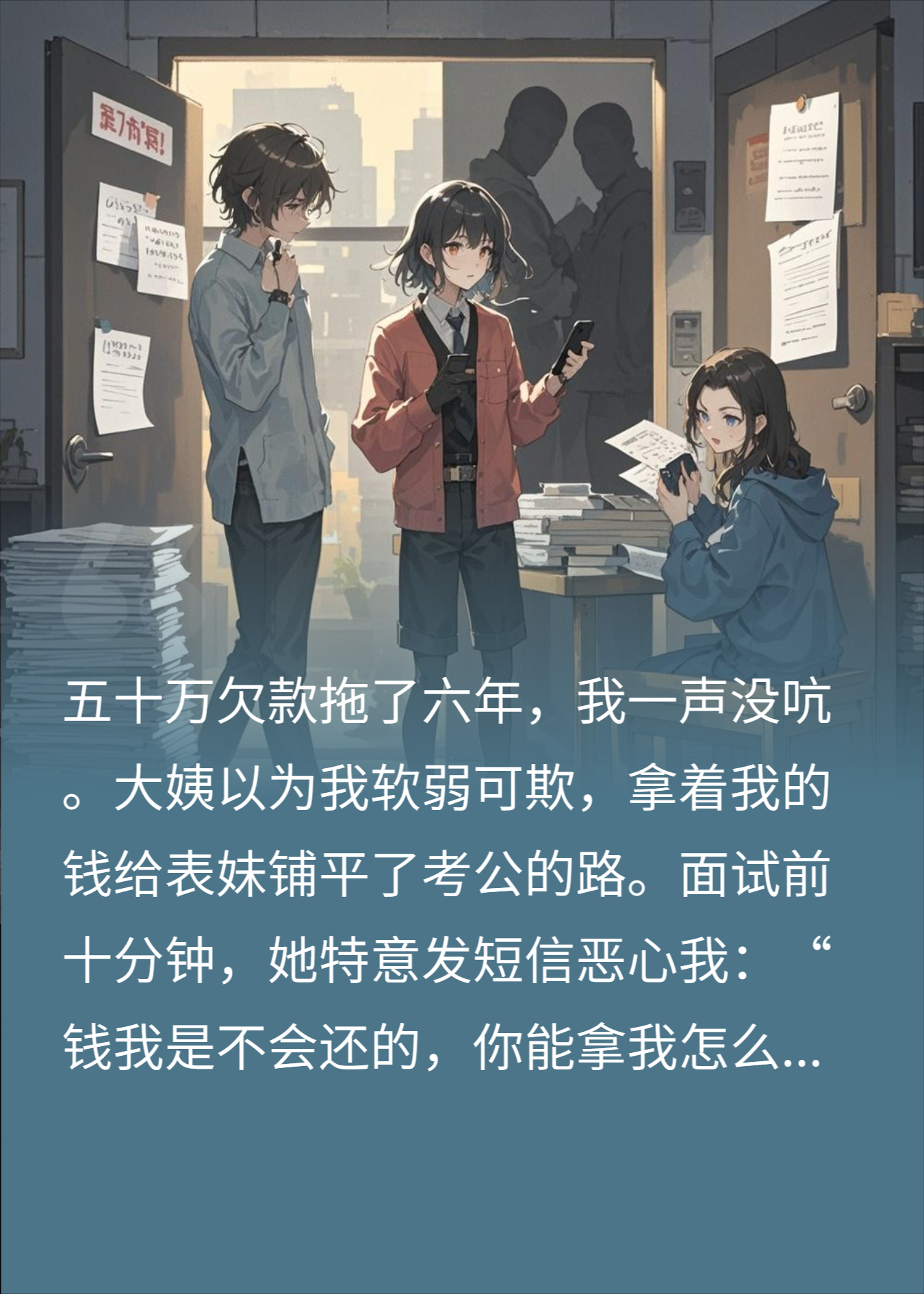 大姨欠钱不还，她女儿考公，我一通电话让她人财两空