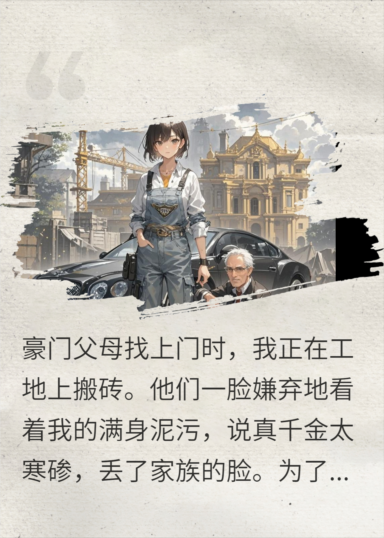 嫌我搬砖丢人？豪门父母把我500万卖掉后