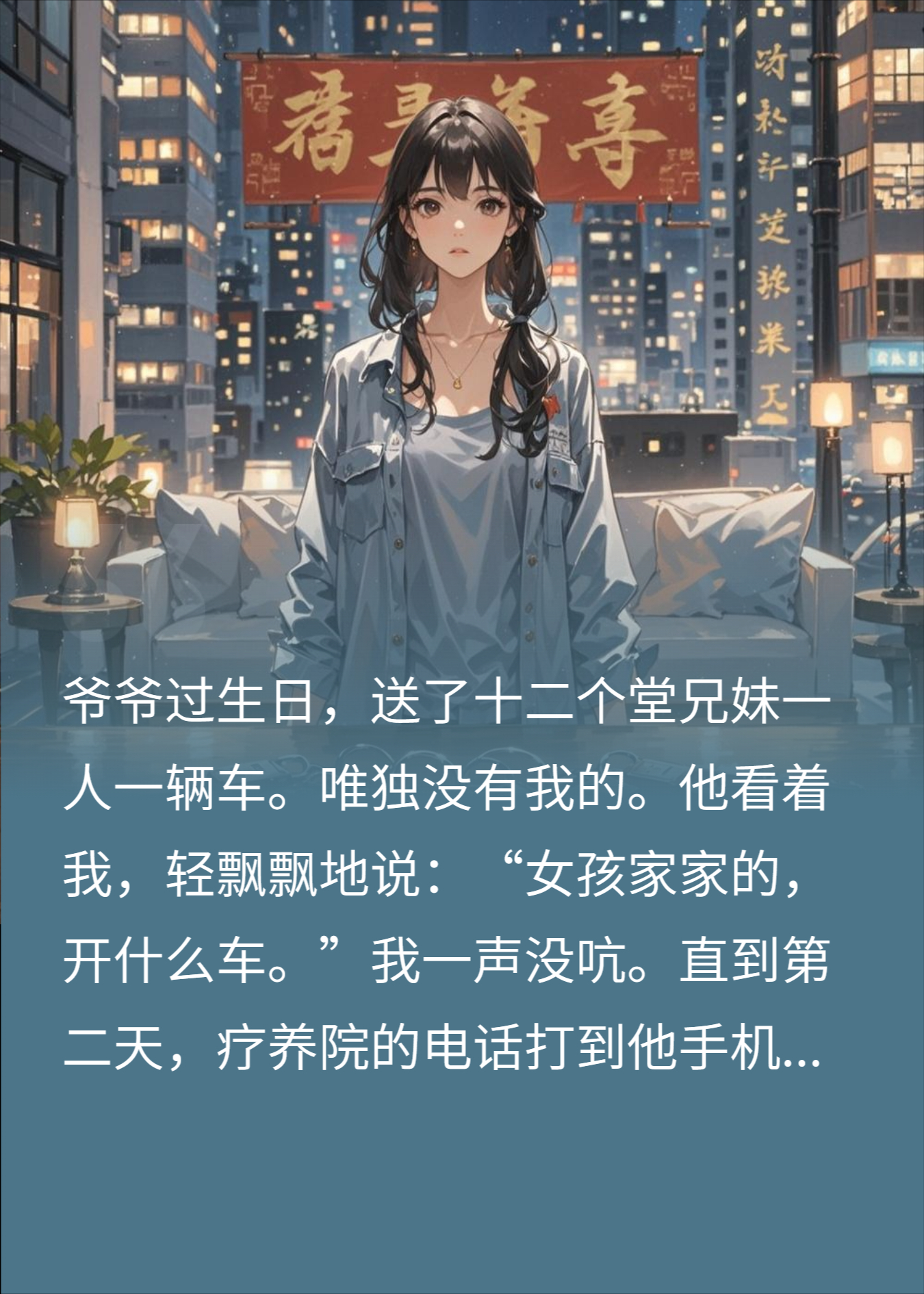 爷嫌我是女孩不给车，我反手让他别养老全家炸锅