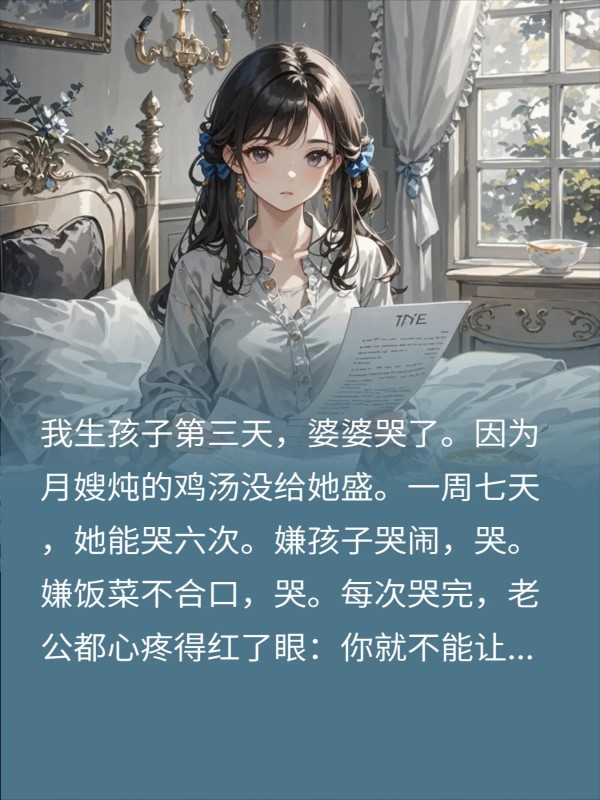 一周哭6次出月子我直接离婚