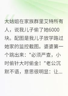 污蔑我儿子偷钱？我当场报警，大姑姐慌了