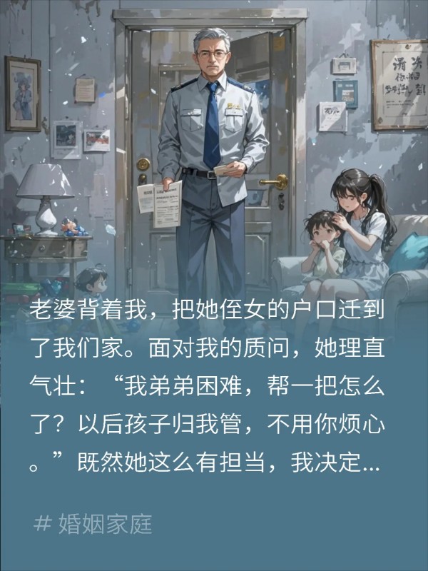 老婆硬接侄女抚养我甩出调令归期未定