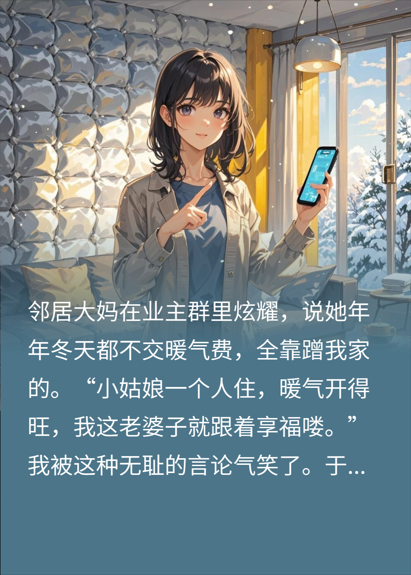 对门嫌热断供暖费？我连夜装上保温层，他家水管冻炸了