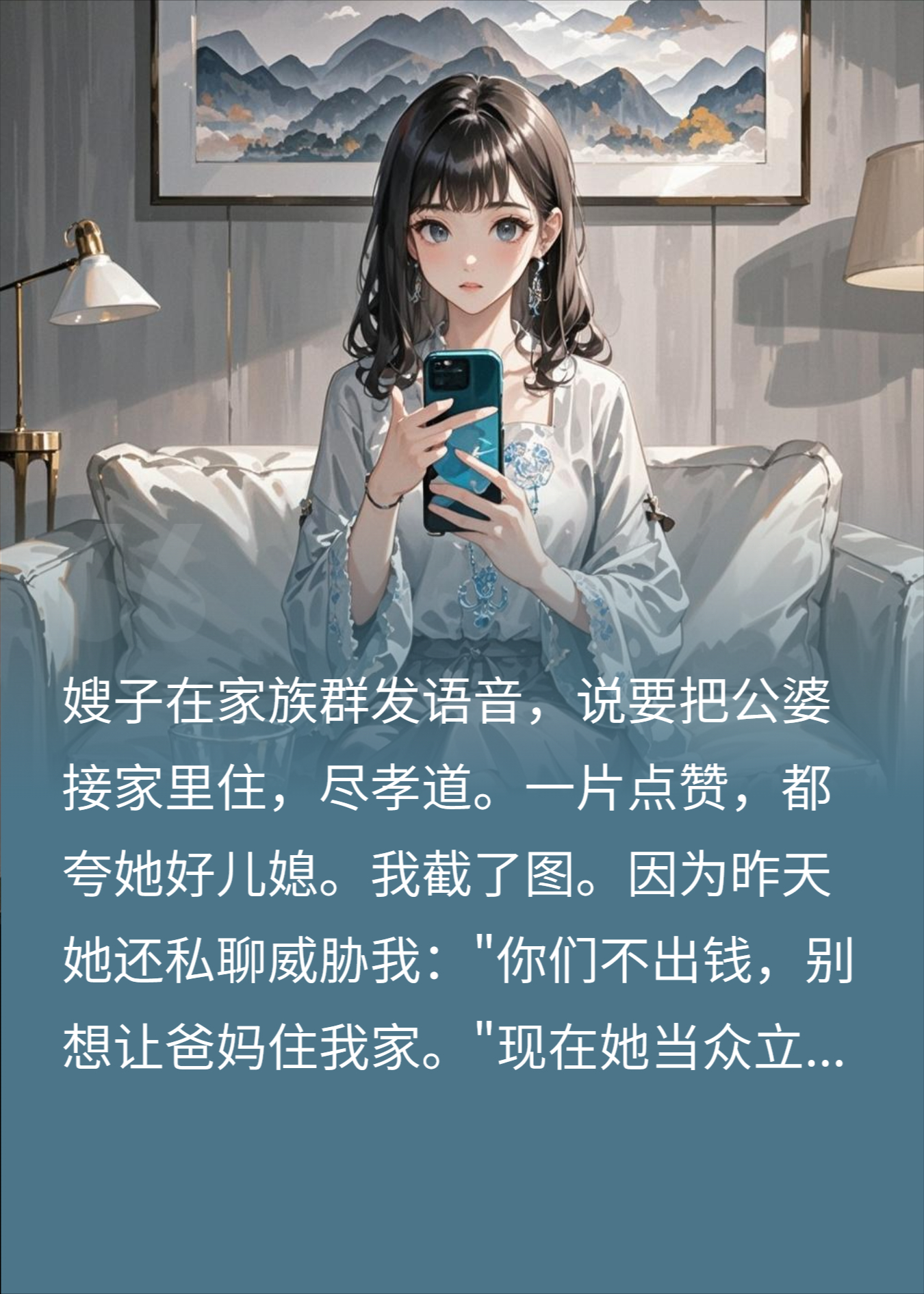 嫂子爱孝顺，我顺水推舟成全她，全家炸了