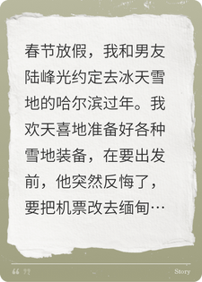 重回男友改票那天，我笑看他被白月光骗去缅北噶腰子