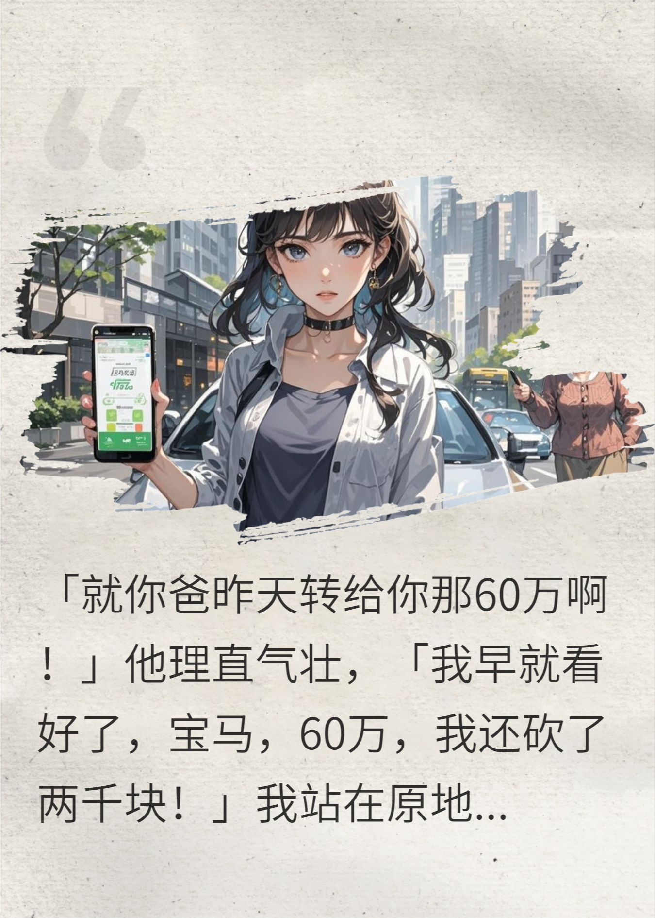 用我嫁妆提宝马？我反手买车踹走凤凰男，准婆婆急疯了