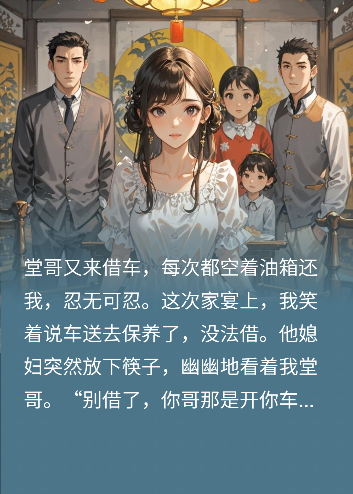 堂哥借车不加油，大嫂一句话堂哥身败名裂