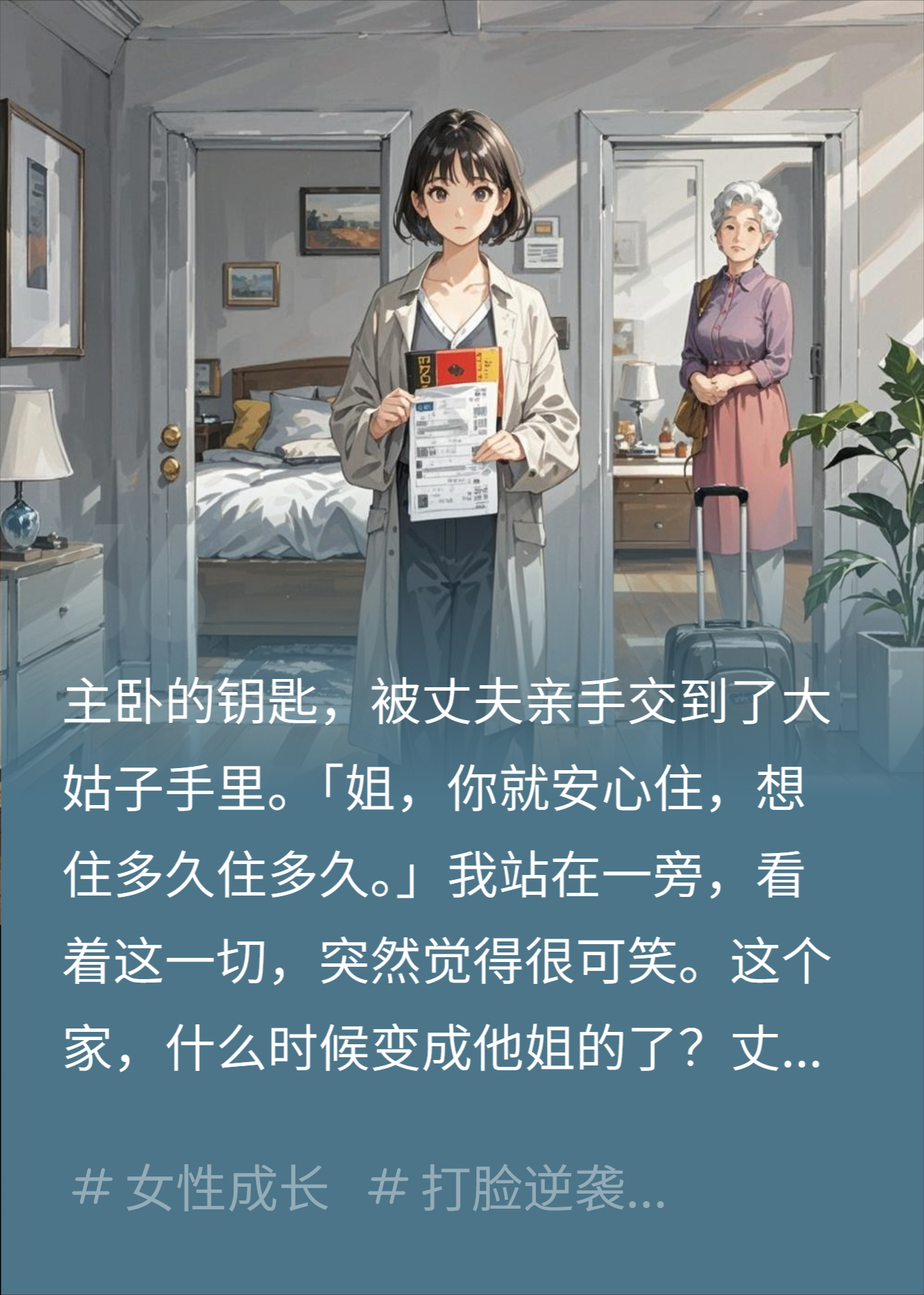 主卧让给大姑姐？我甩出德国机票：这破家不要了