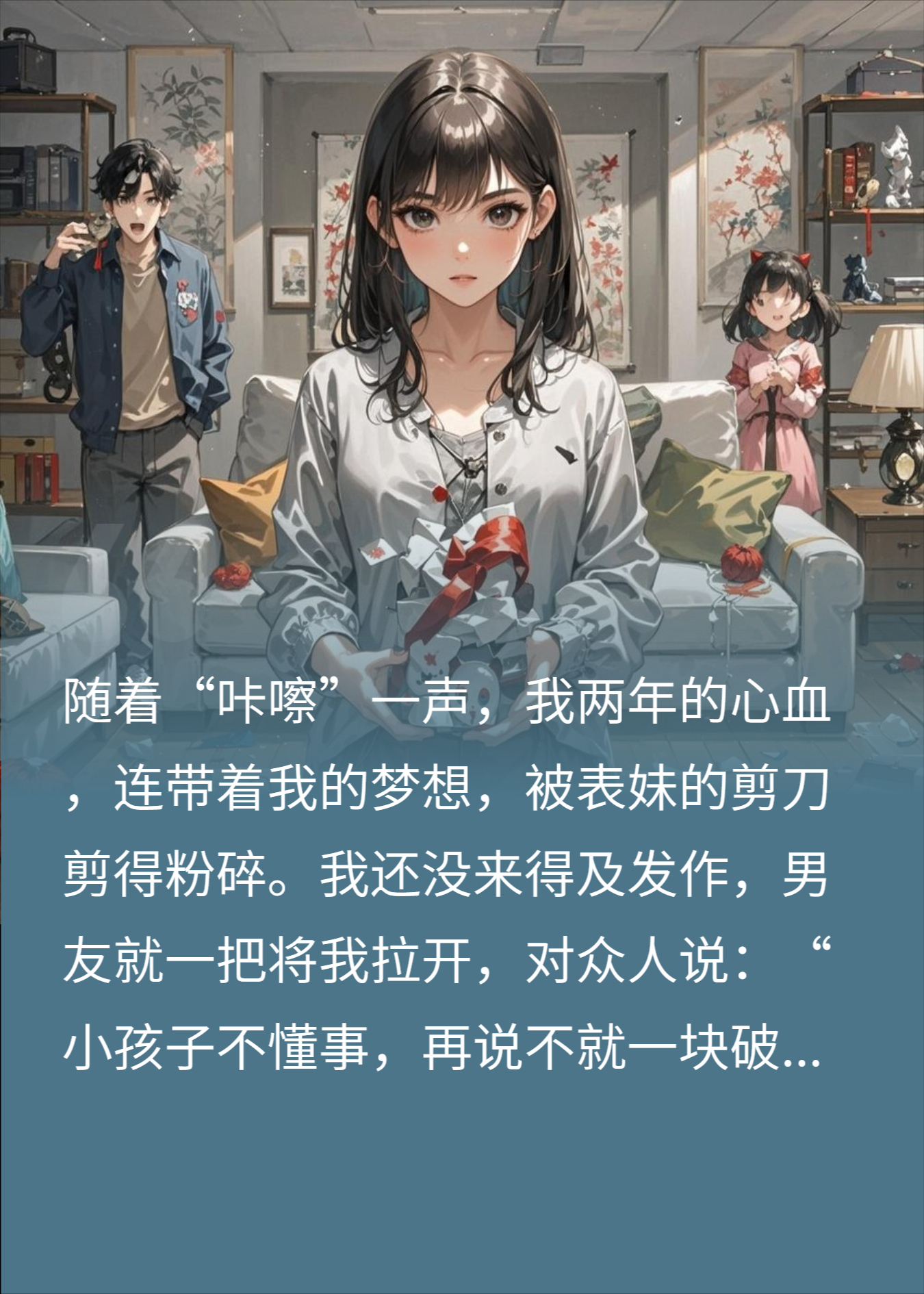 表妹剪烂我两年心血，男友护着她？反手砸他的绝版手办