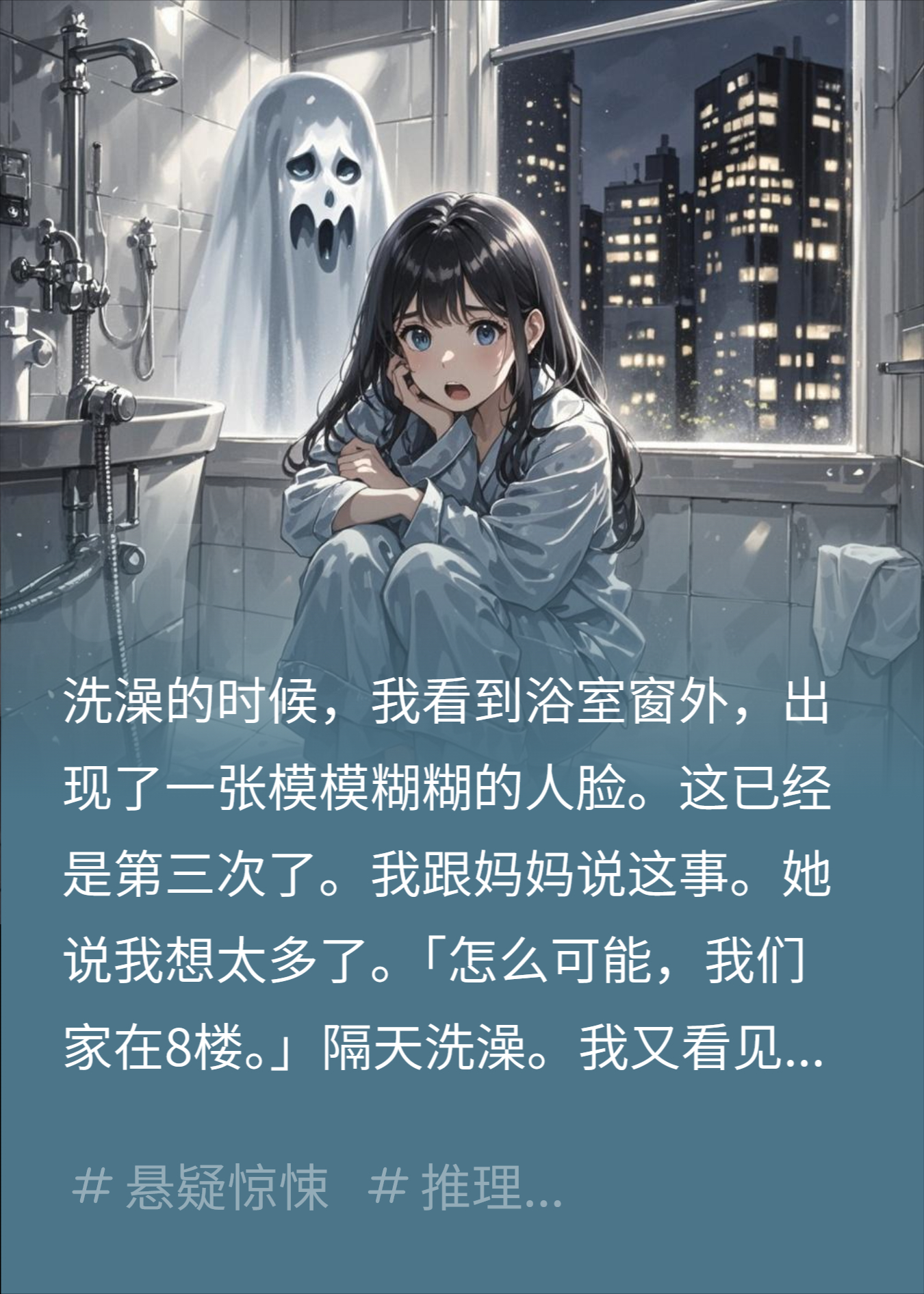 浴室窗外出现了一张人脸后