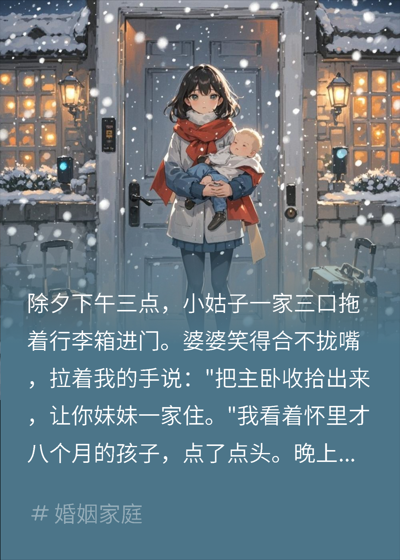 除夕婆婆逼我腾主卧，我连夜走人，次日全家炸锅了