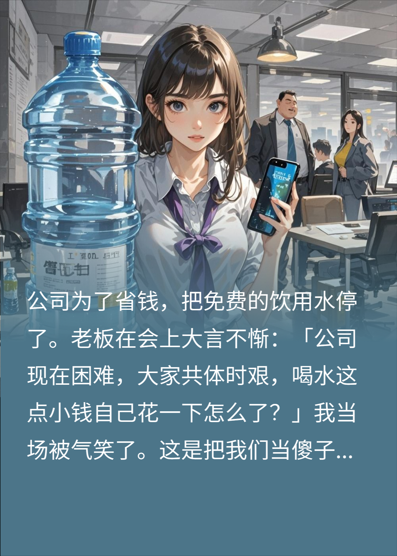 公司取消免费水，我隐忍收集证据，让公司陷入风暴