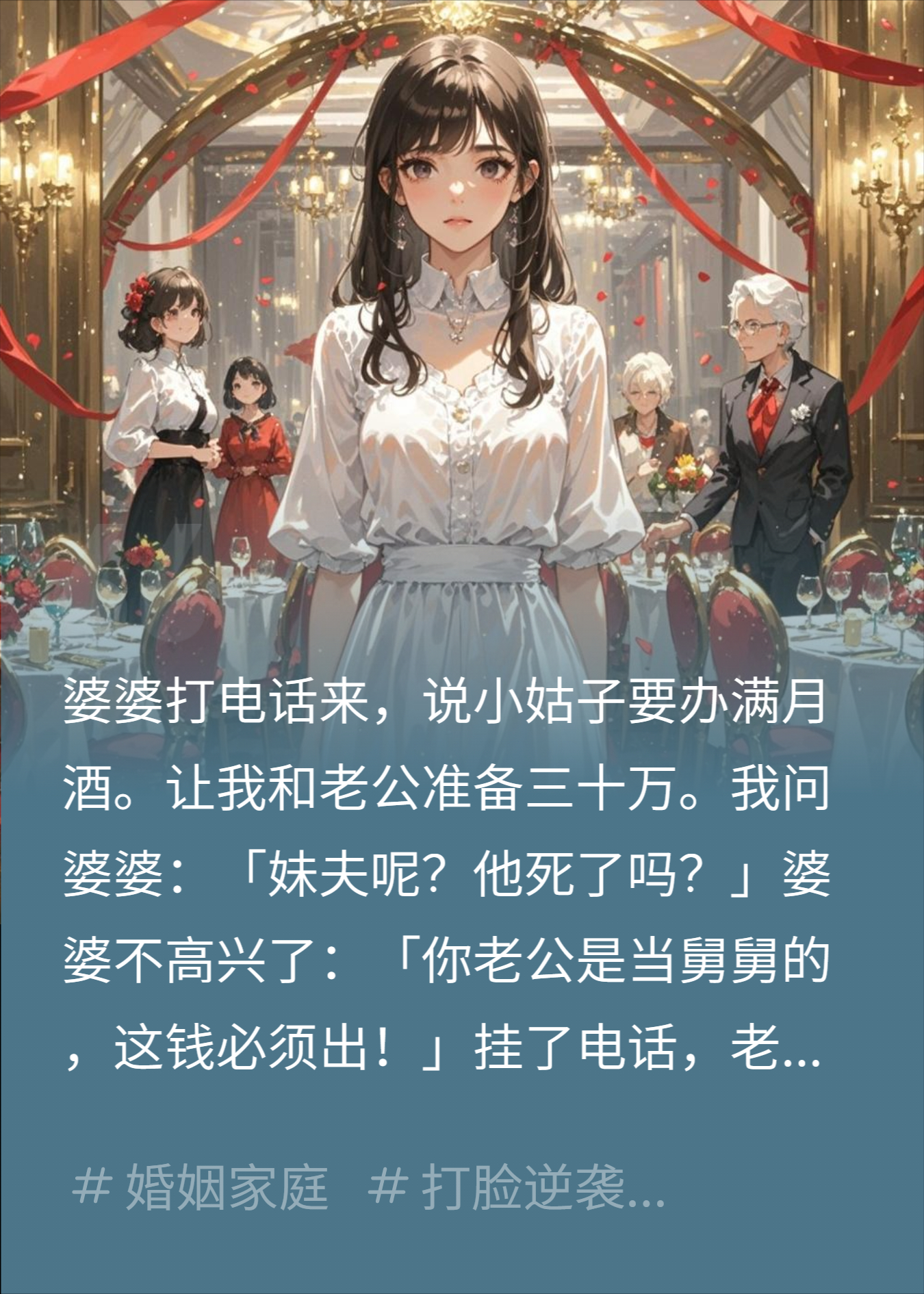 婆家逼拿30万满月酒钱，我当场戳破外甥身世猫腻