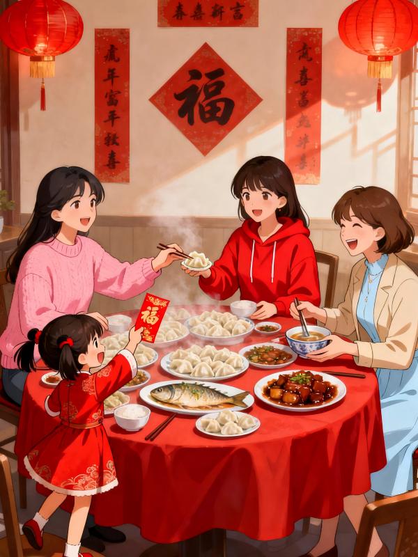 我在高速公路和虐文女主们凑齐了一桌年夜饭