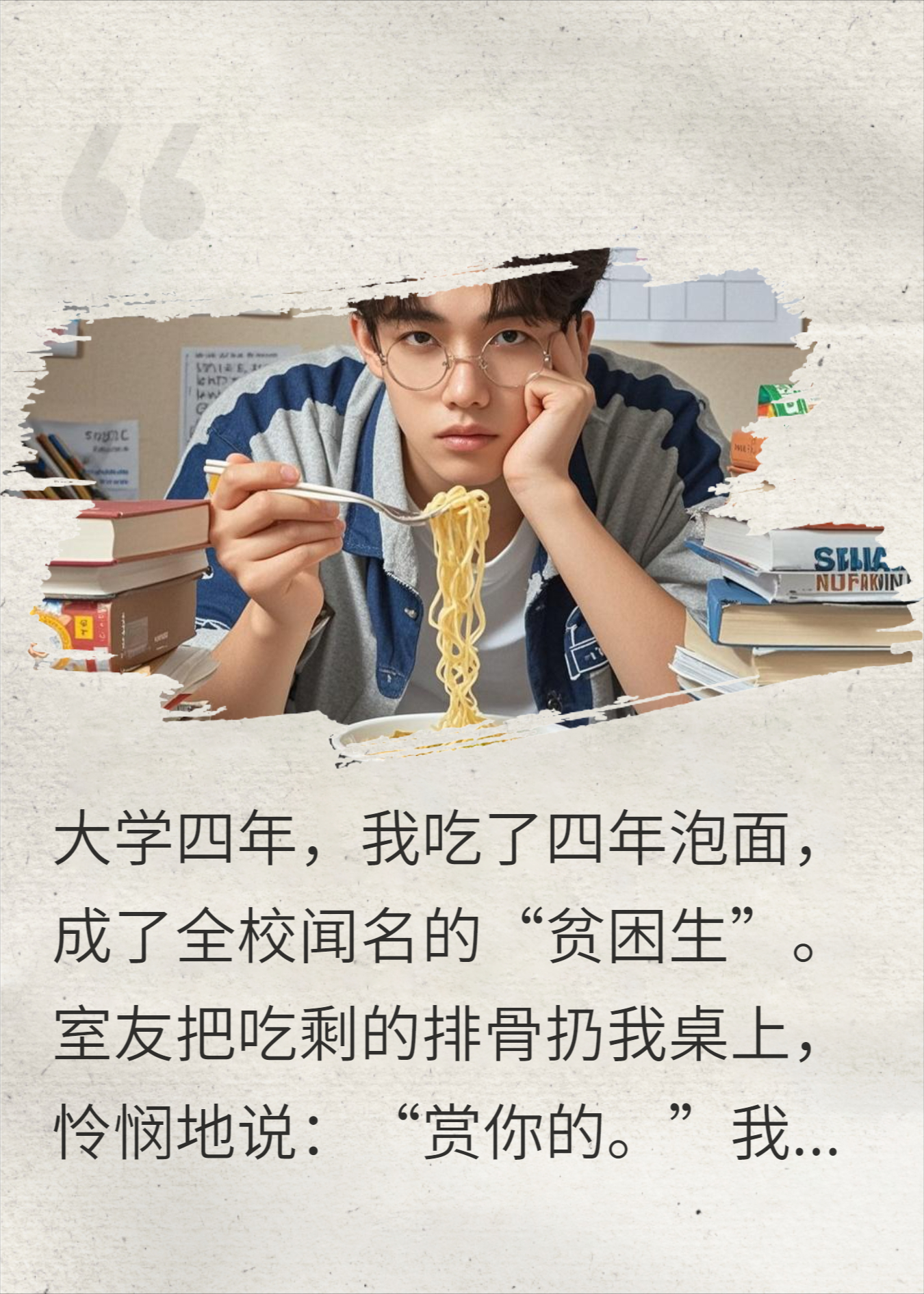 大学四年，我妈每月给我转5万，我却只能啃泡面