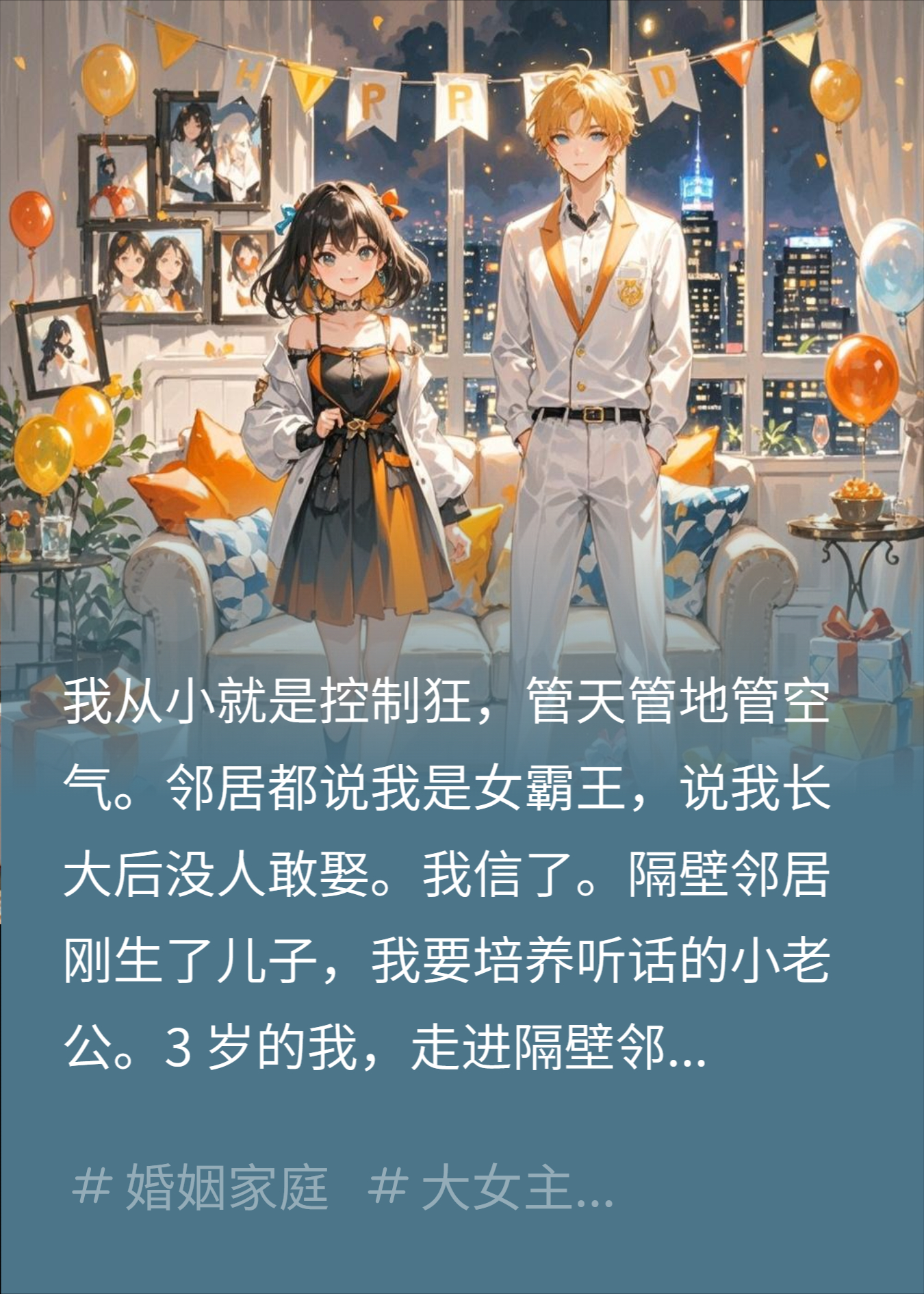 我从小是控制狂，亲手养老公