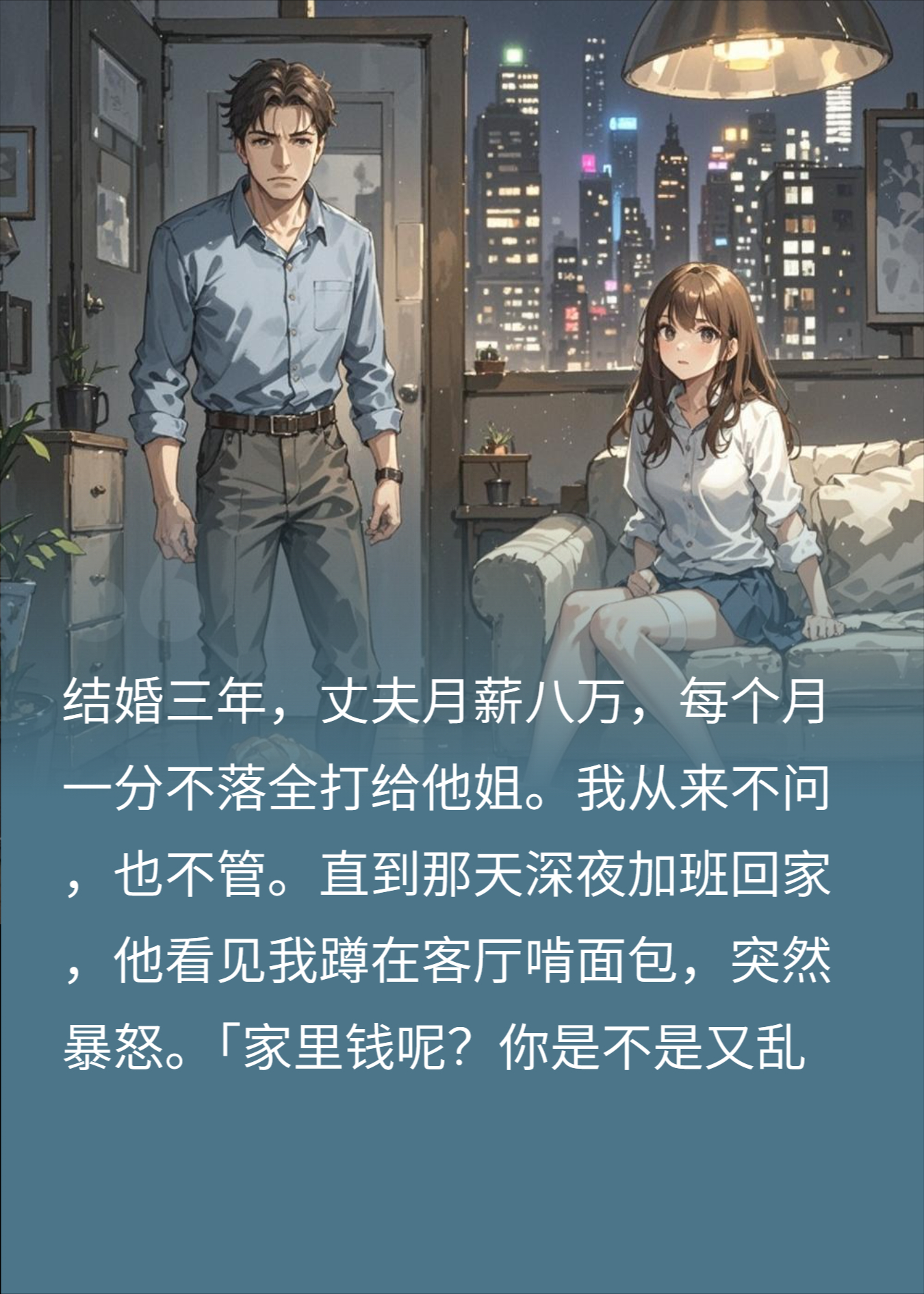 丈夫月薪全给姑姐还怪我没钱，我摊牌后，他全家悔疯了