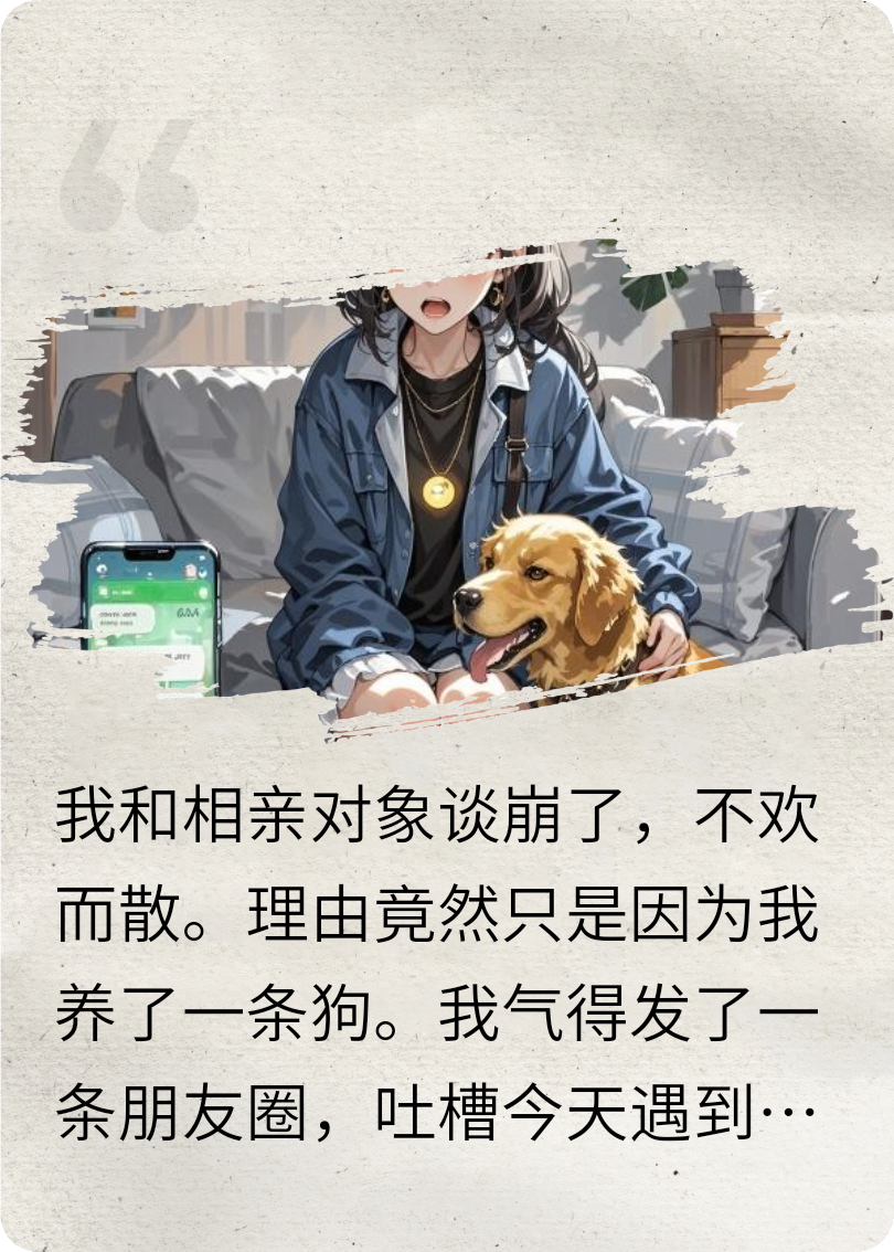 相亲对象说女人不能养狗