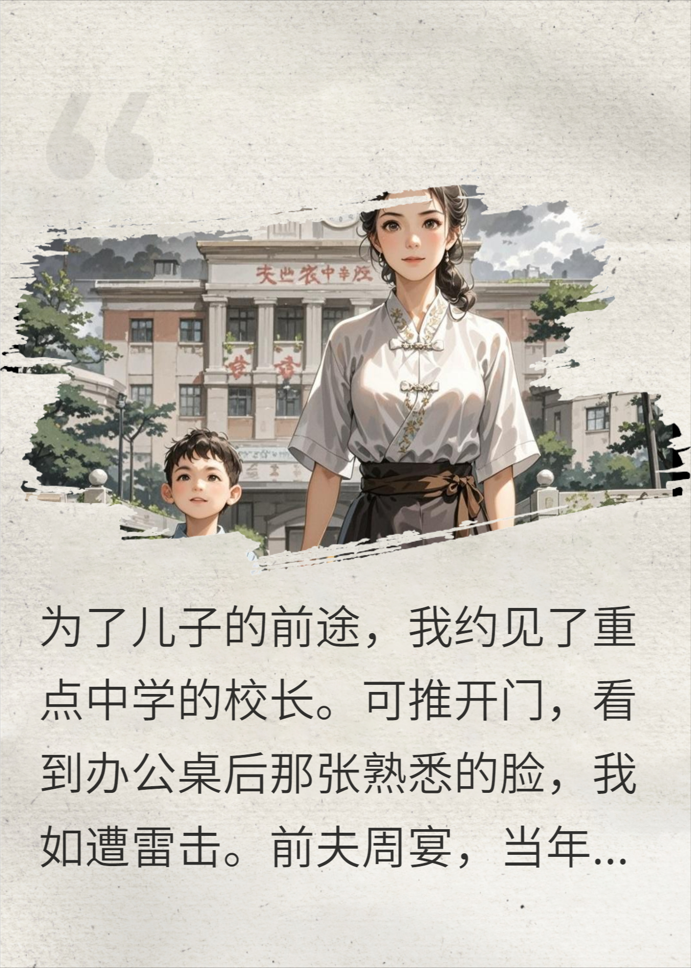 惊！为儿子转学，没想到校长竟是抛妻弃子的前夫哥