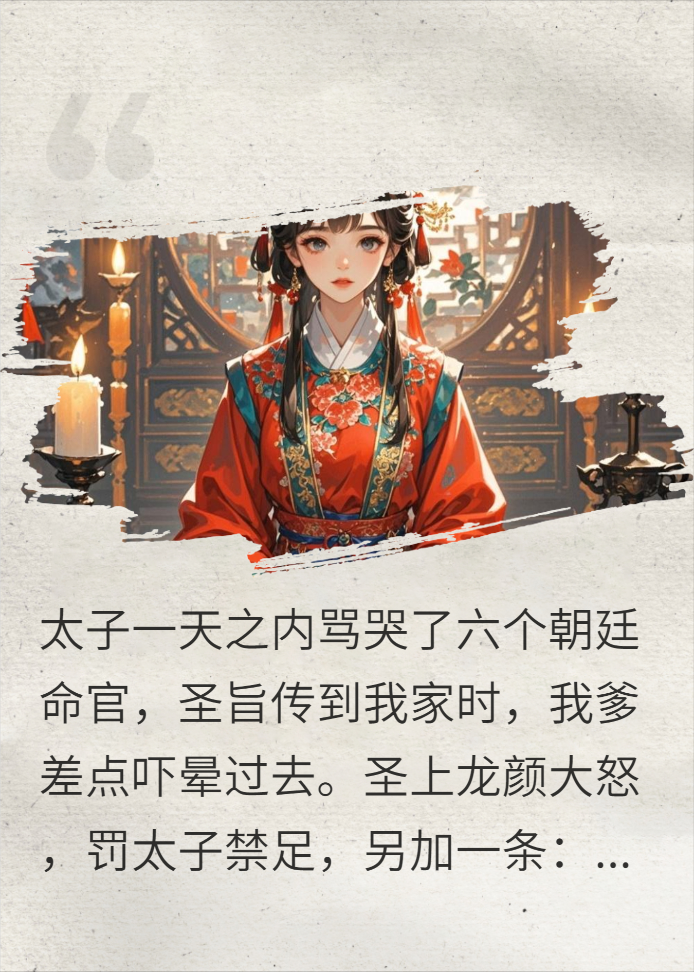 嘴毒太子1天骂哭6个言官？皇帝头痛罚他娶了个哑巴