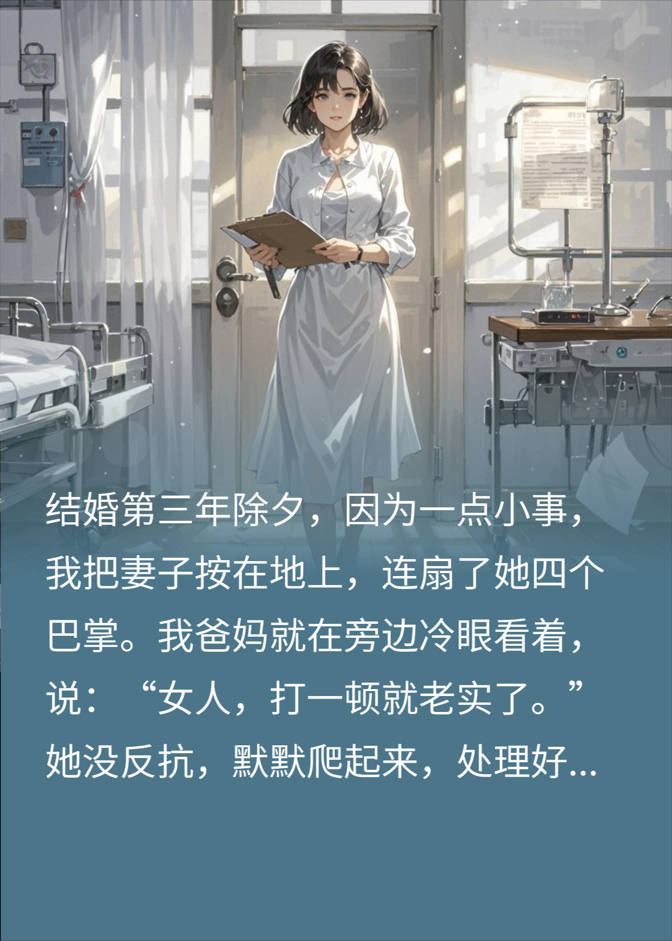 除夕夜扇我四巴掌，车祸截肢求签字，我送老公见阎王