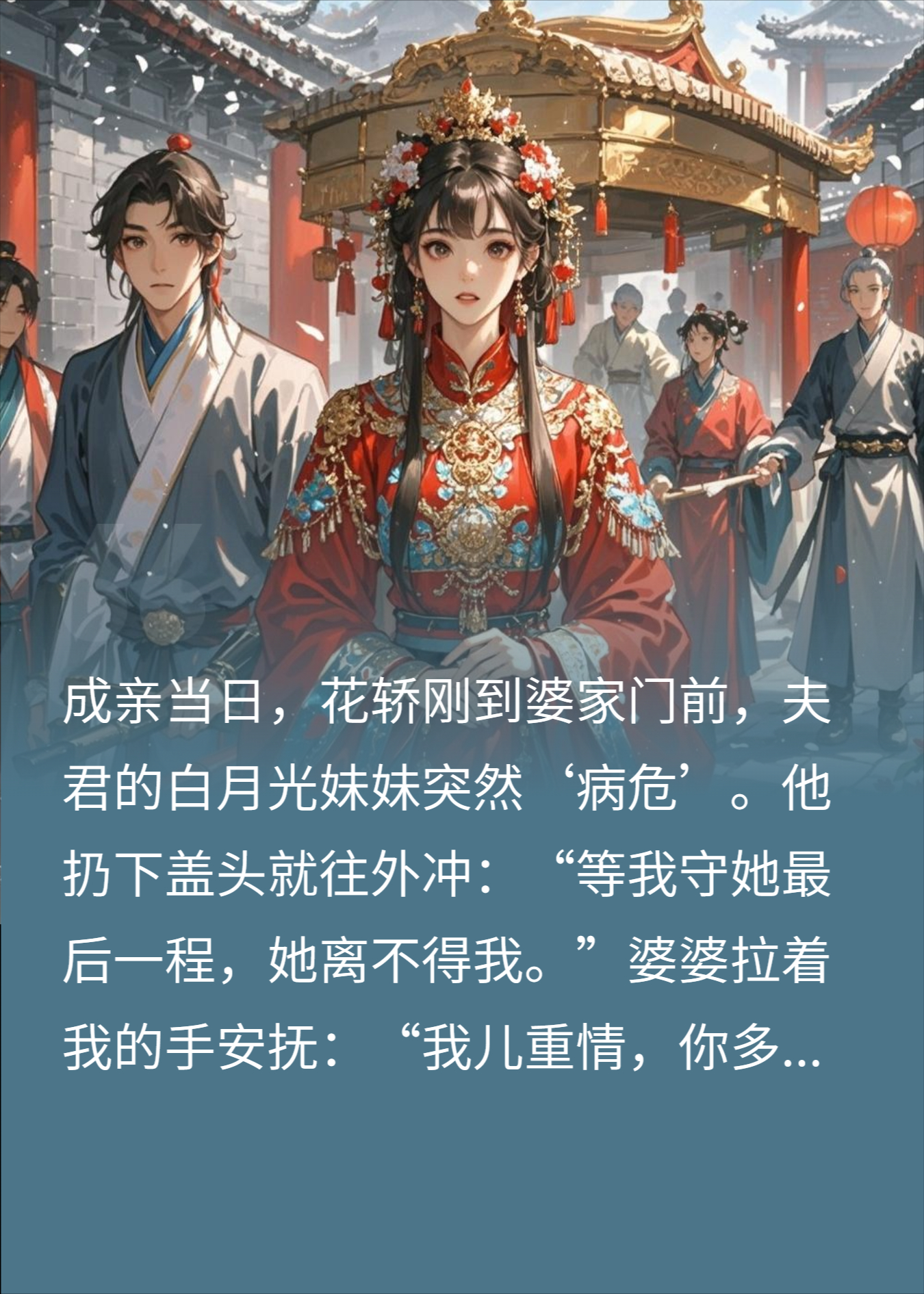 世子大婚不踢花轿，一个月后他跪着求我进门