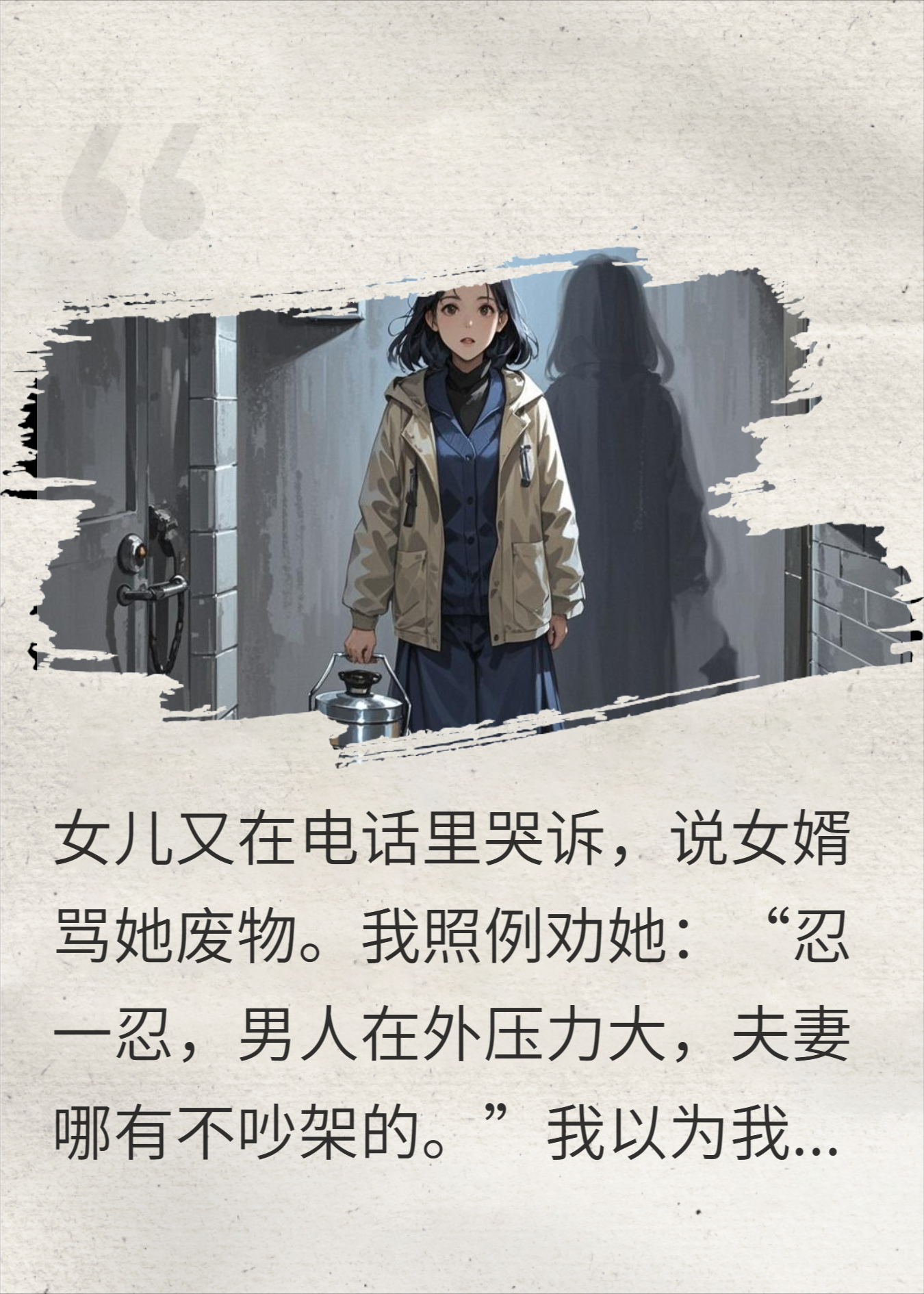 婆婆深夜一句话，我才知劝女儿忍让是害她