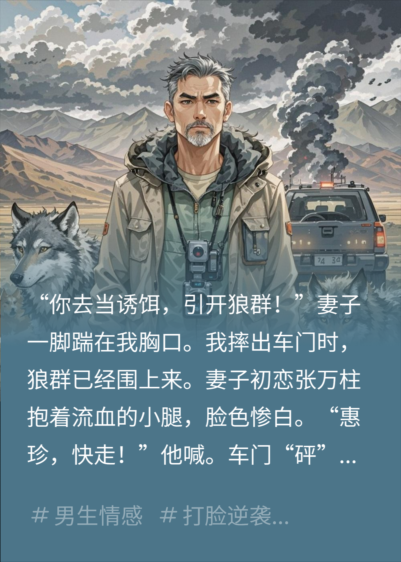 妻子让我当诱饵，把我踹进狼群