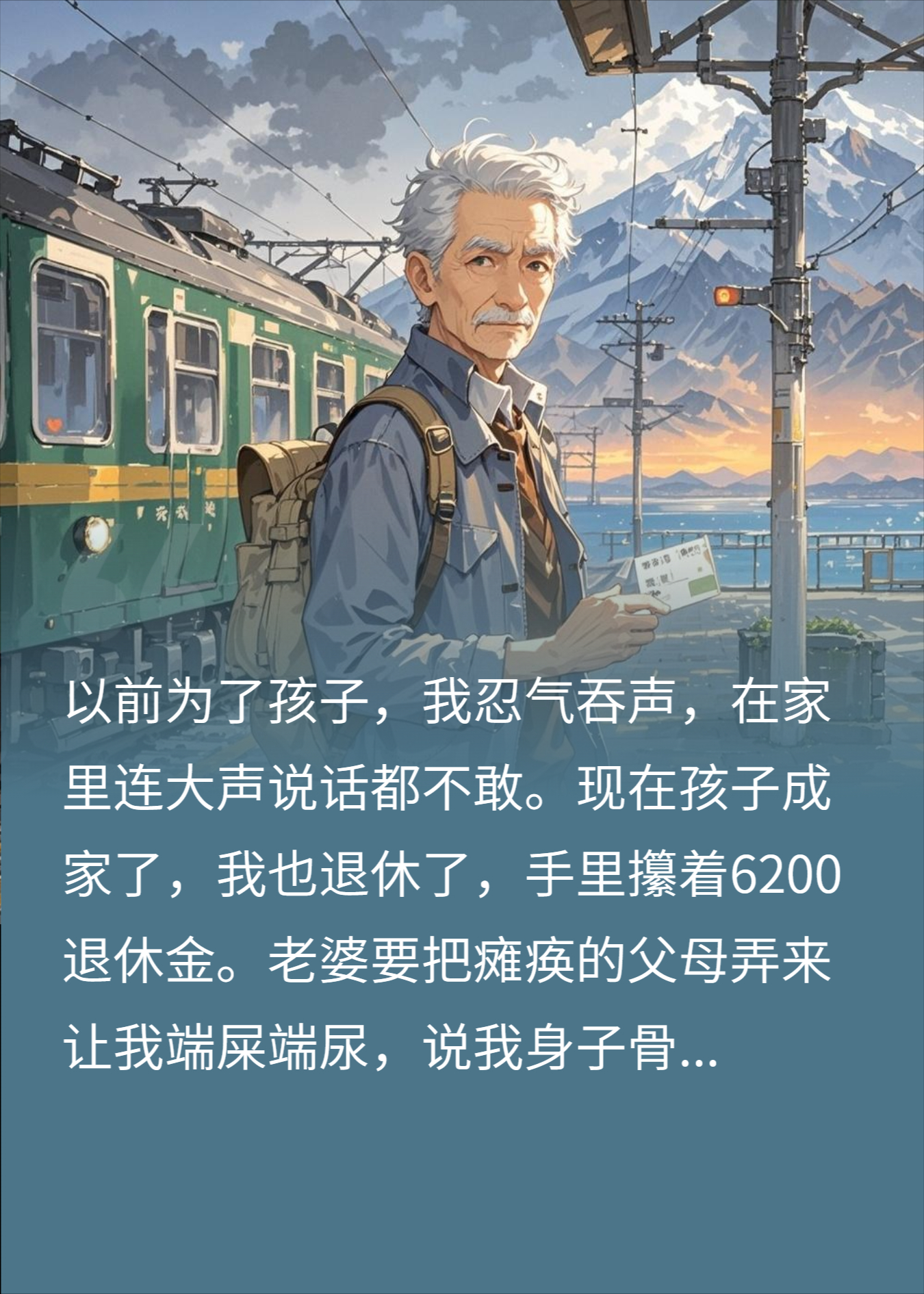 老婆接瘫痪岳父母来家后，我当场买票走人