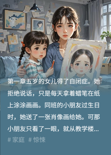 看了女儿的画后，老公决定去死