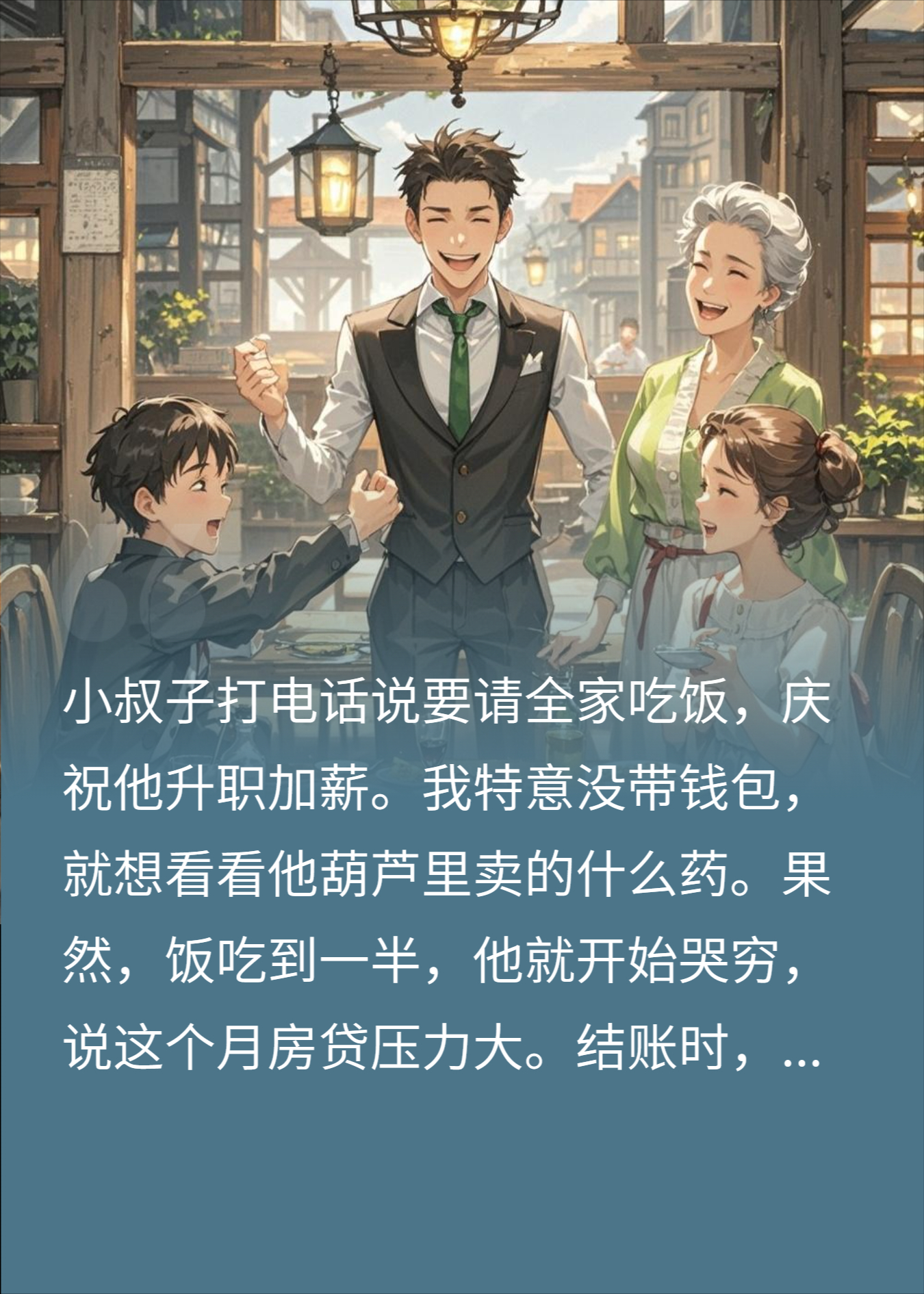 小叔子请客让我买单？我反手让他当众难堪，他破防了！