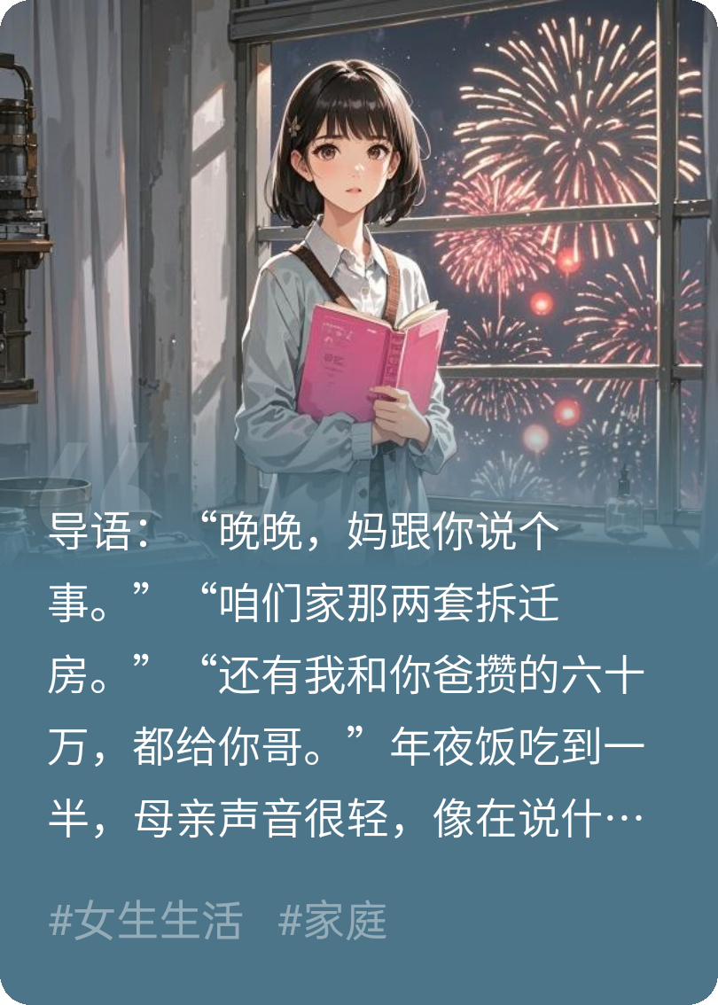 除夕夜分房，爸妈偏心大哥，还道德绑架我？