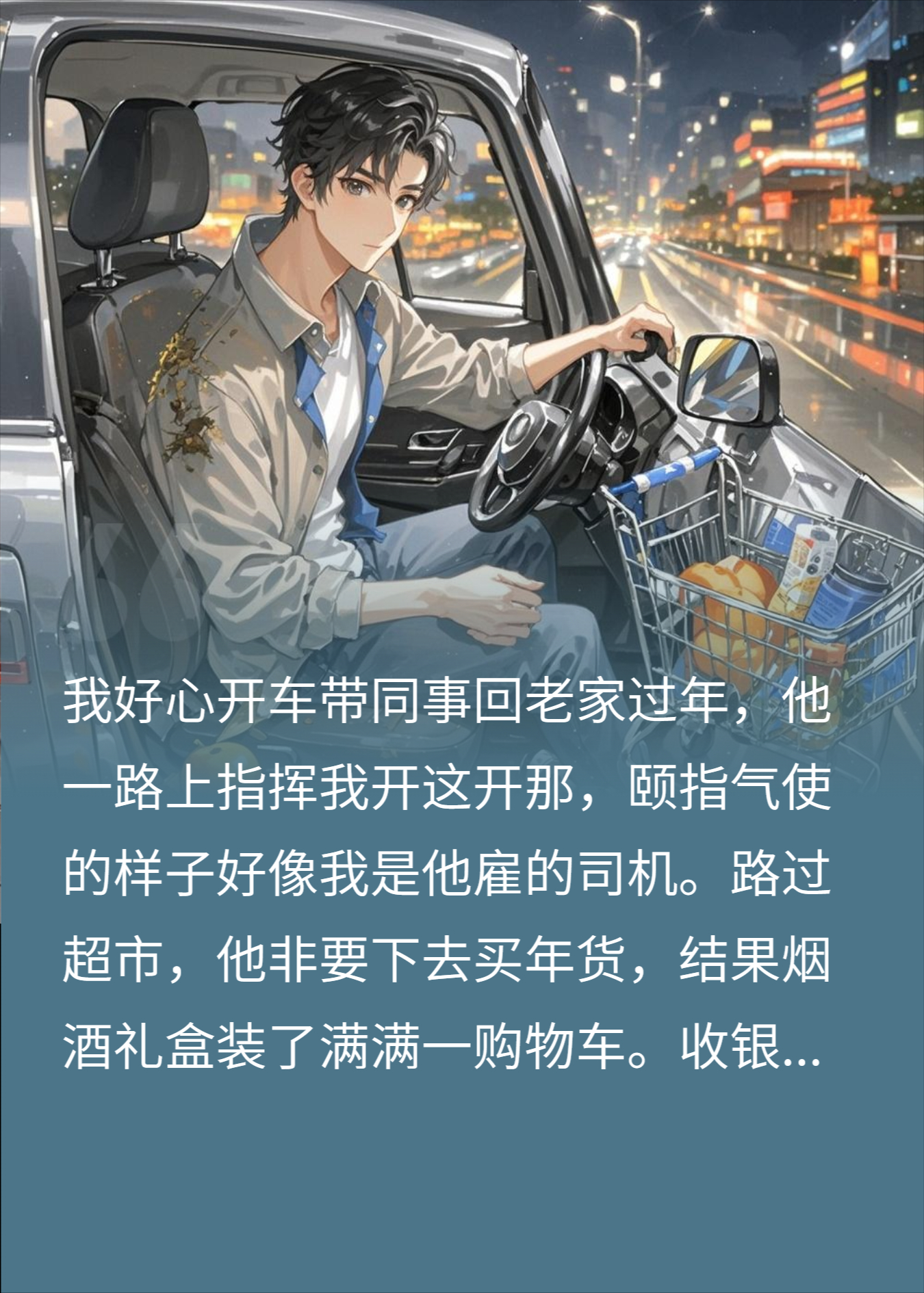 同事蹭我车还让我垫年货钱？我一脚油门让他被公司开除