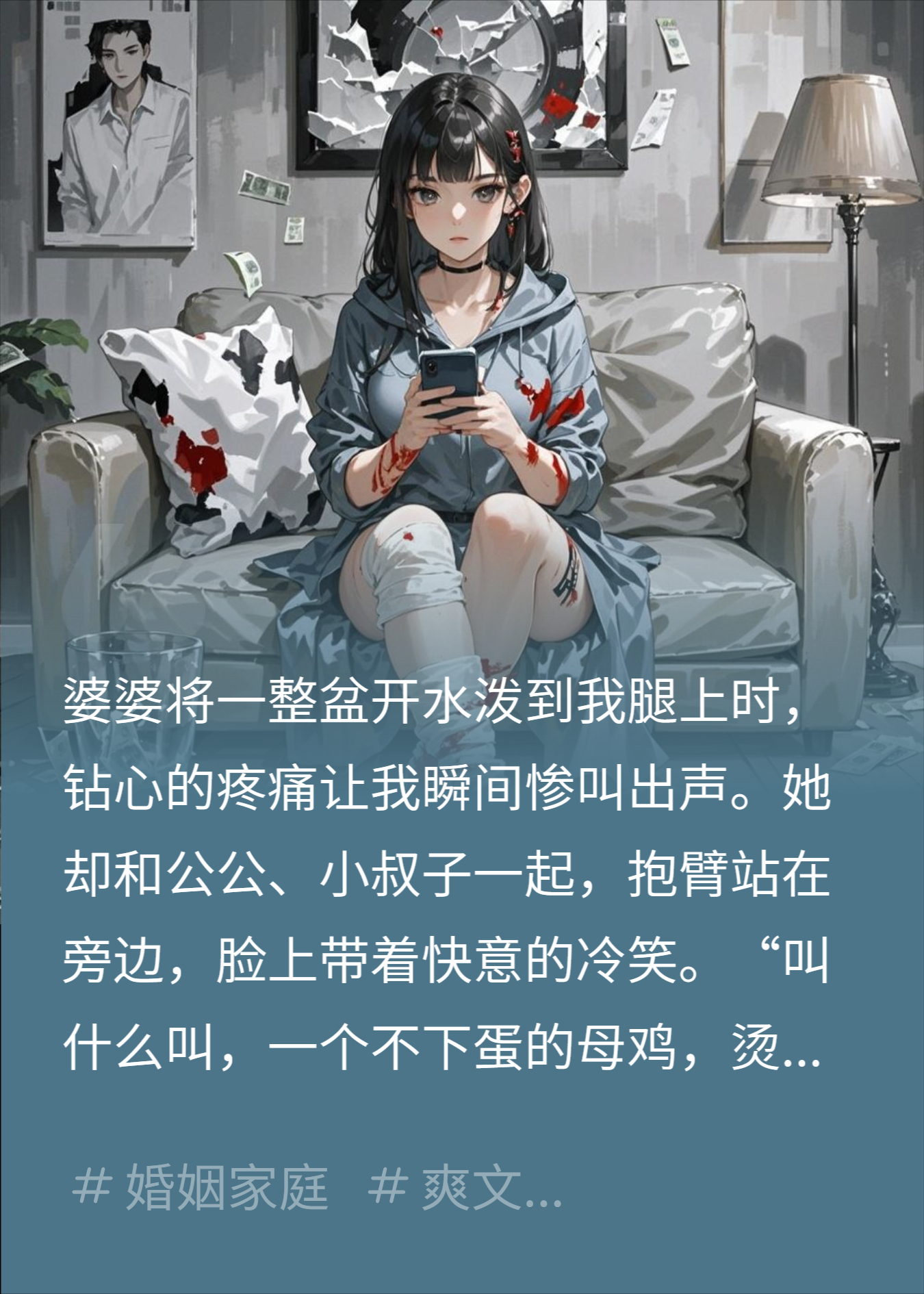 婆婆泼我开水还嘲讽，我报警后，全家哭着求我