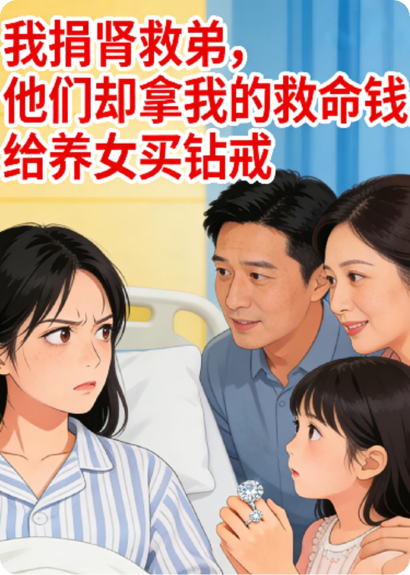 我捐肾救弟，他们却拿我的救命钱，给养女买钻戒