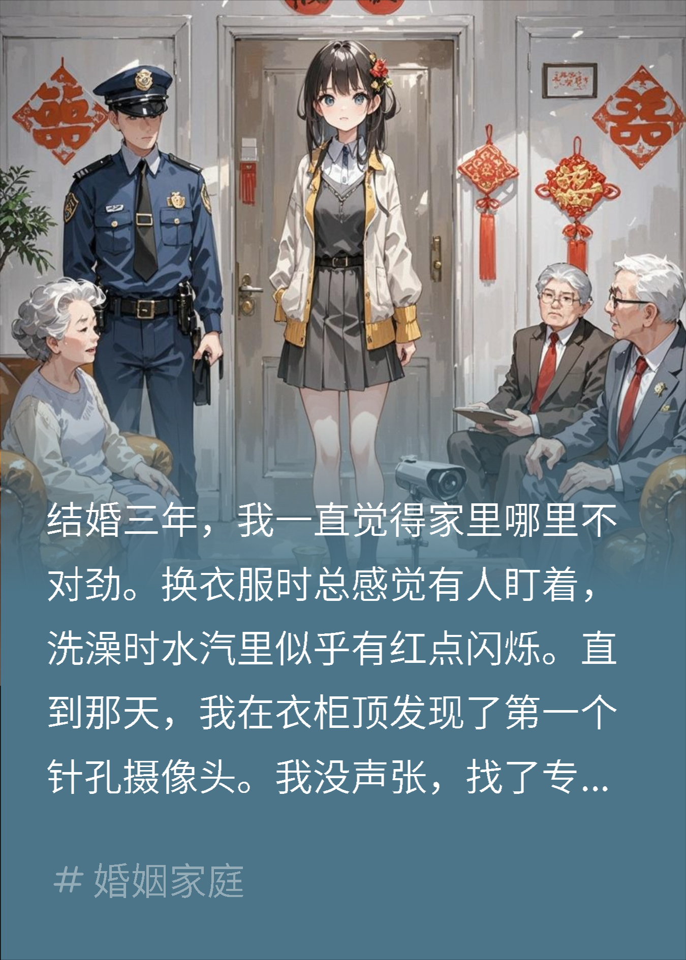婚房被监控，我秒报警后，大姑子全家慌了