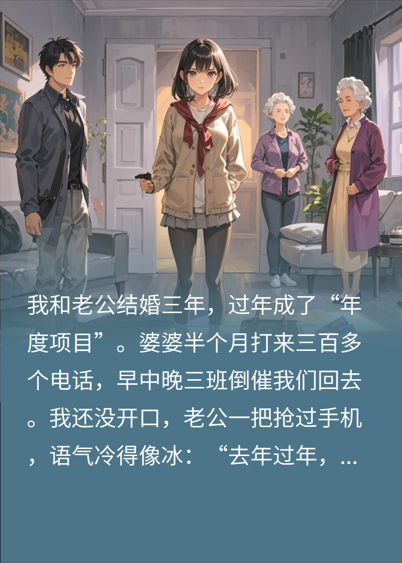 “年度项目”老公拒签后，婆婆破防了