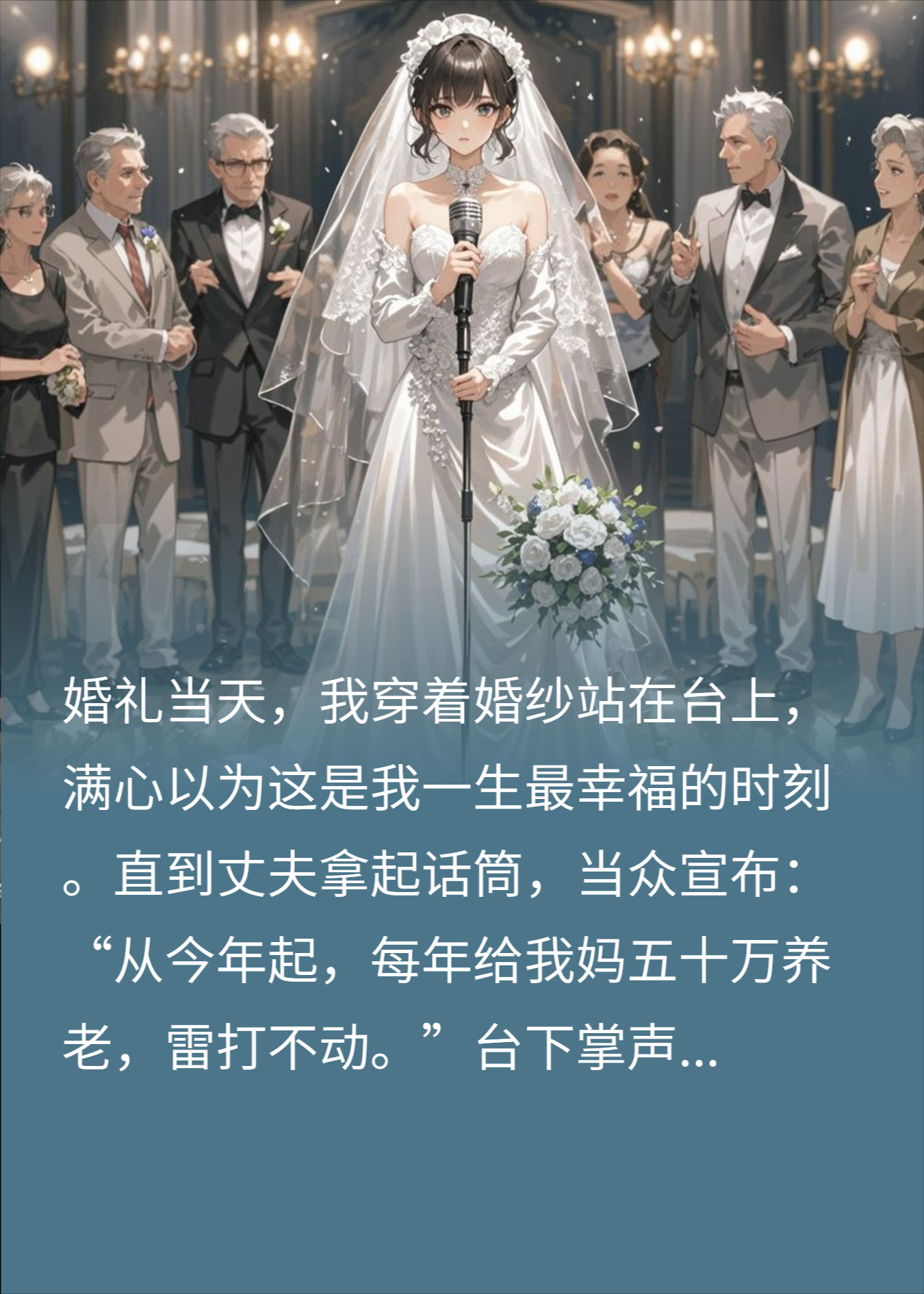 婚礼老公逼我每年给婆婆50万，我回三字，他们瞬间慌了
