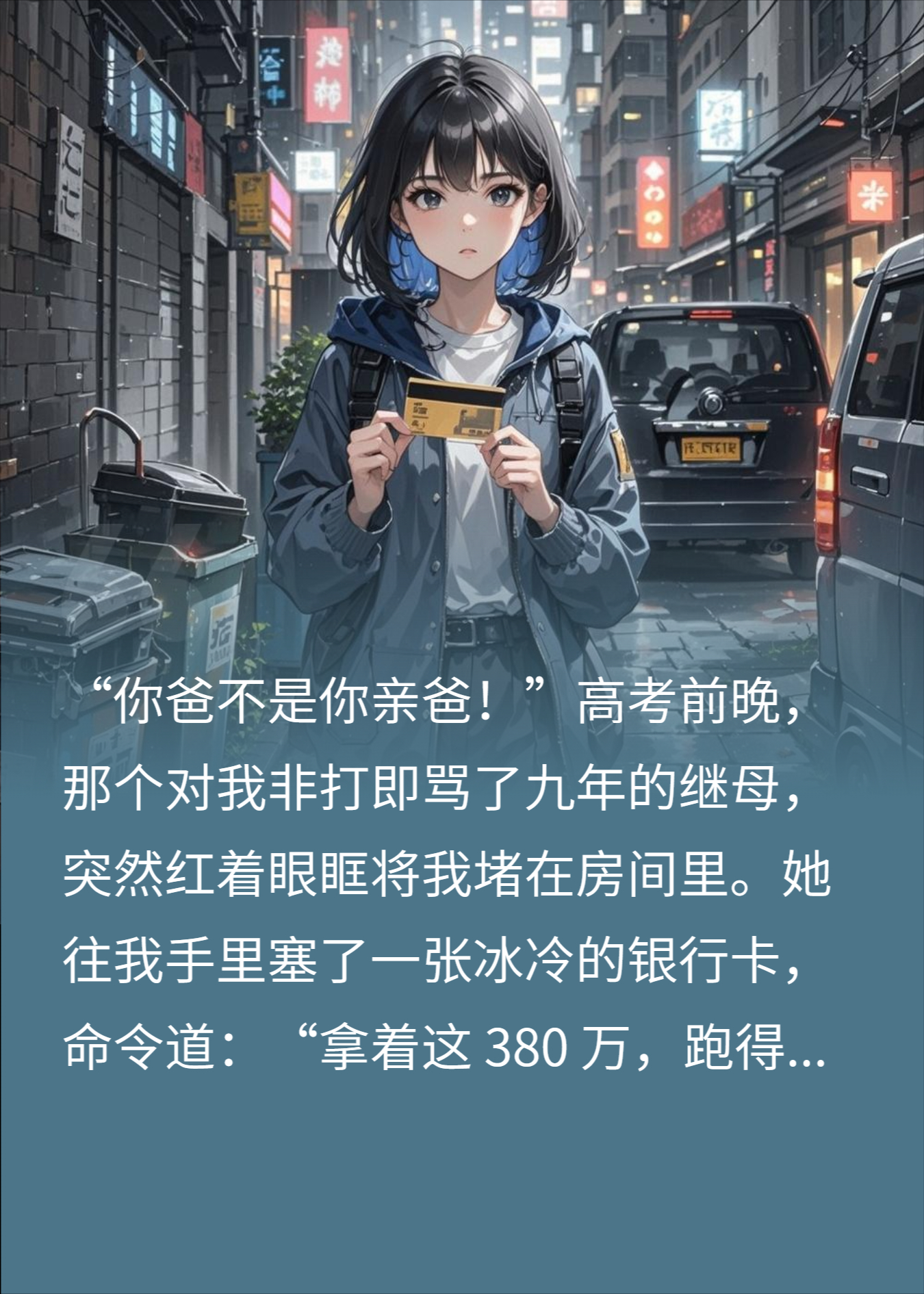 虐我九年继母，高考夜塞380万逼逃：是秘密还是陷阱？