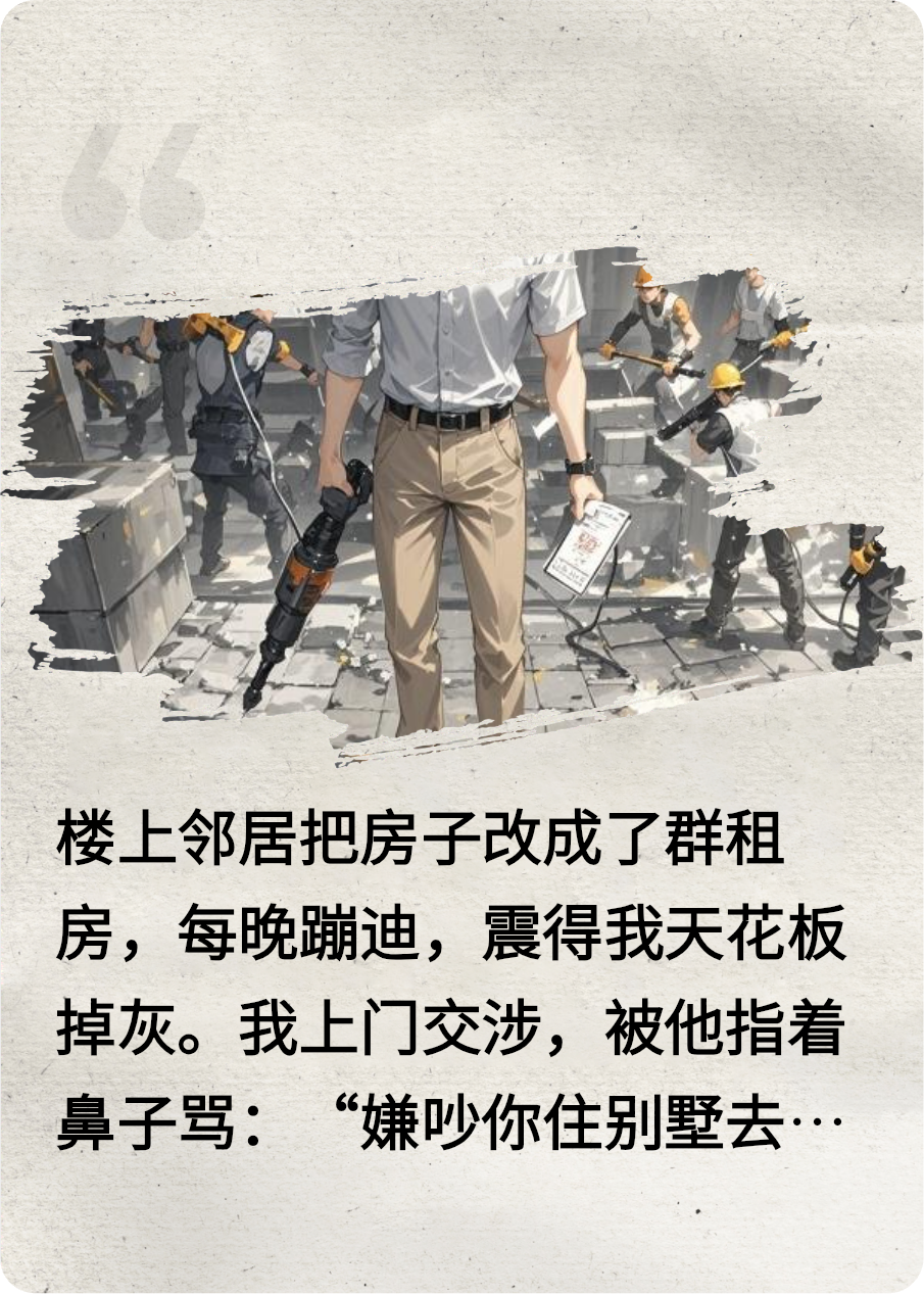 被骂穷鬼后，我卖房买下楼上：只砸地砖，不铺地板
