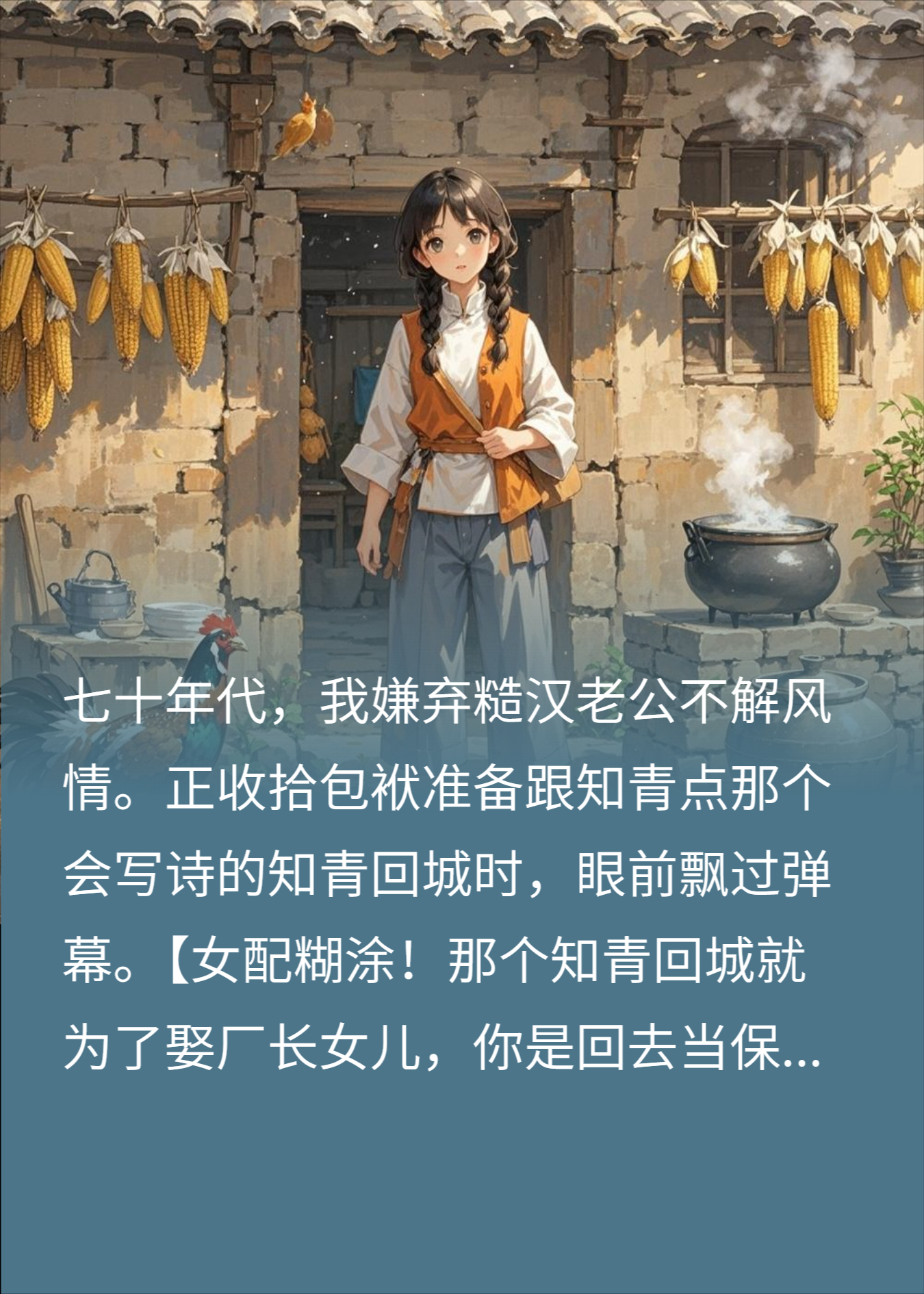 七零私奔当晚，弹幕说糙汉老公是首富