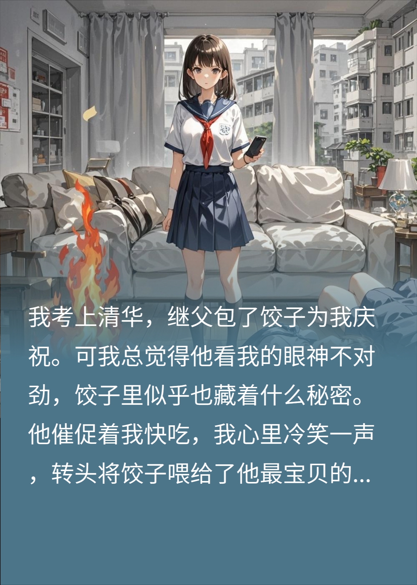 考上清华那天，继父请我吃毒饺子？我反手喂给他亲女儿