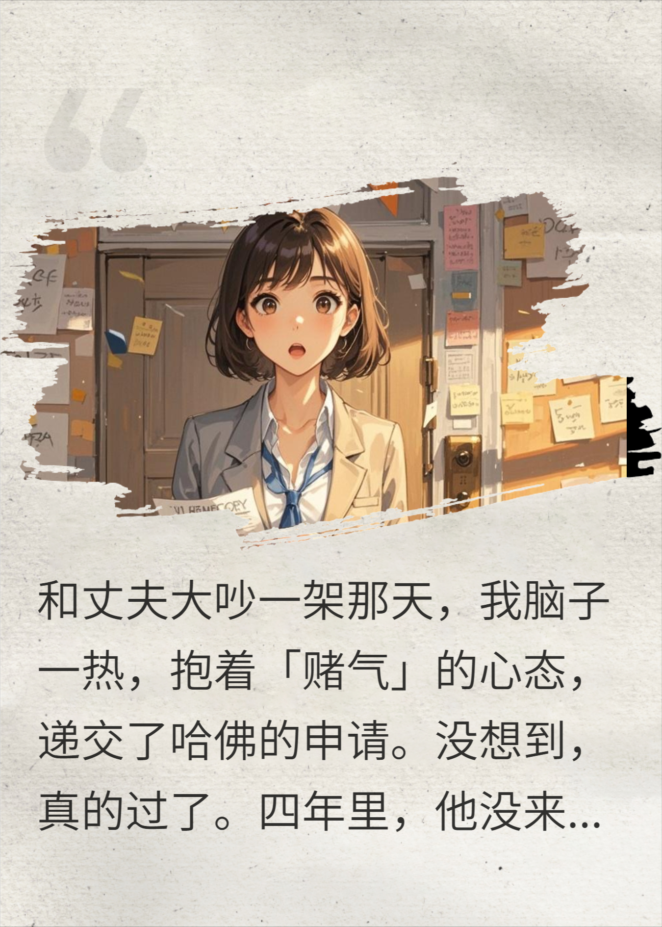 刚拿博士学位就提离婚，开门一瞬间，我攥着协议手抖了